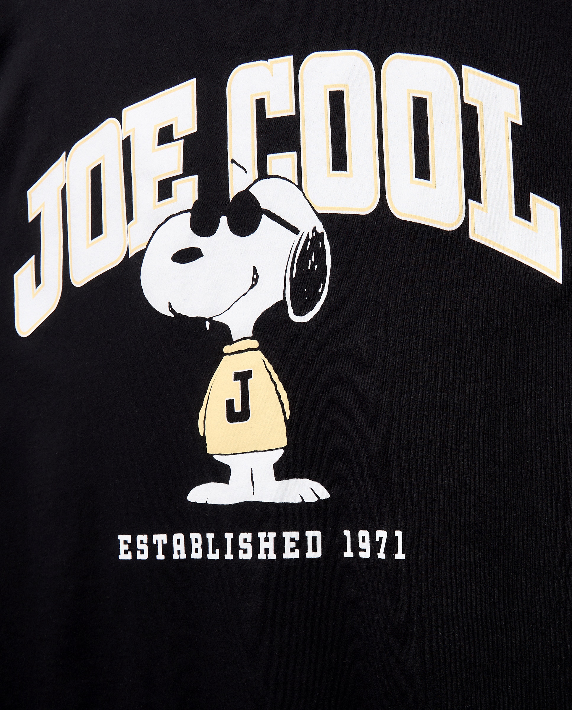 T-shirt Snoopy de Manga Curta Preto-2