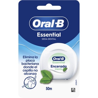 seda dental encerada Essential con sabor menta blister 50 m - Oral B