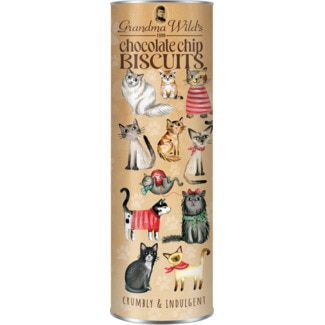 Bolachas com Pepitas de Chocolate Cats in Jumpers embalagem 200 g - Grandma Wild's
