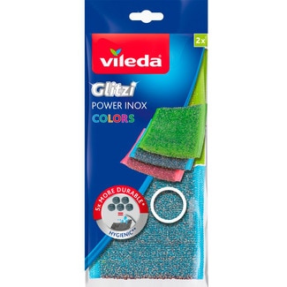 Esfregão Power Inox Glitzi embalagem 2 unidades - Vileda