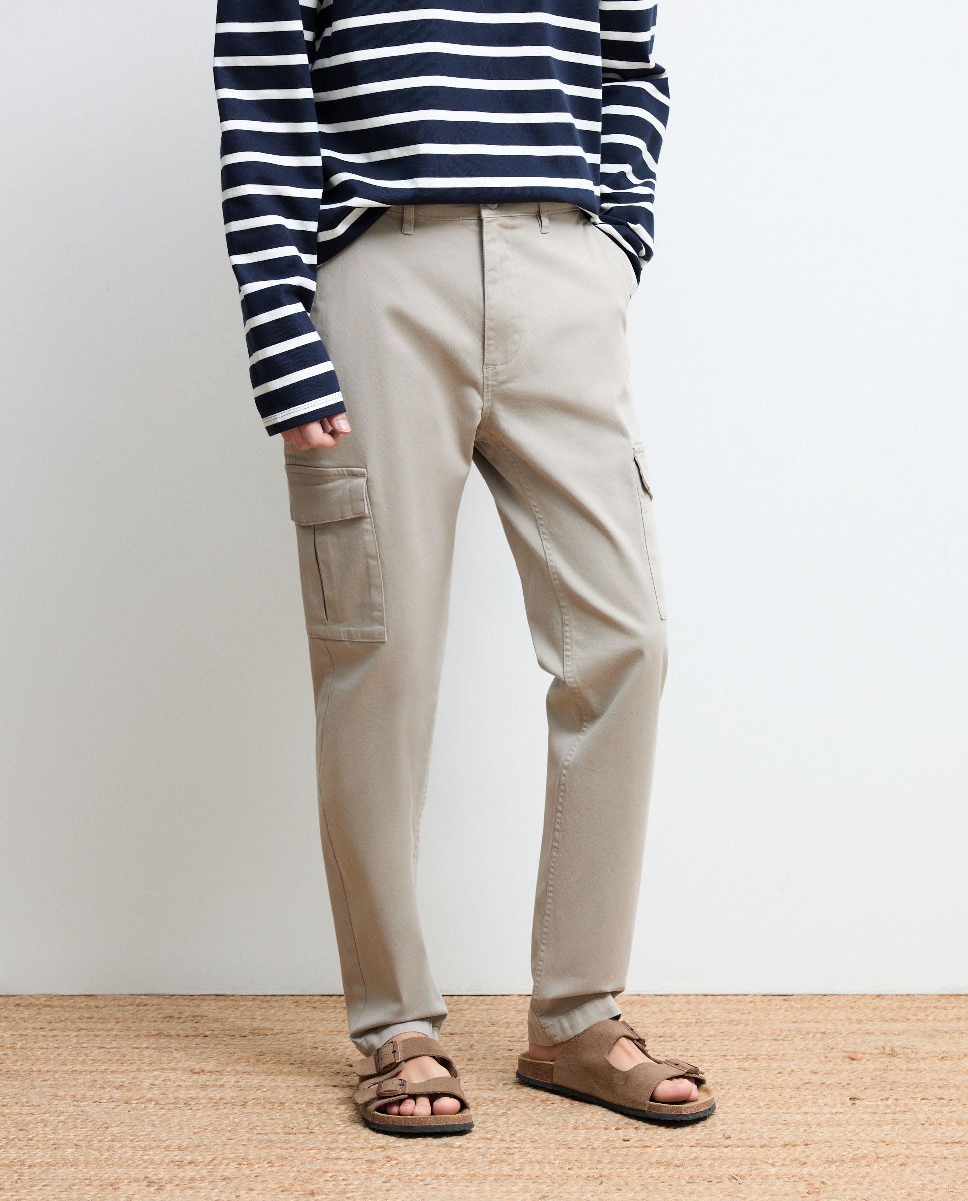 Pantalón cargo de hombre - Green Coast - Gris claro Gris claro-2