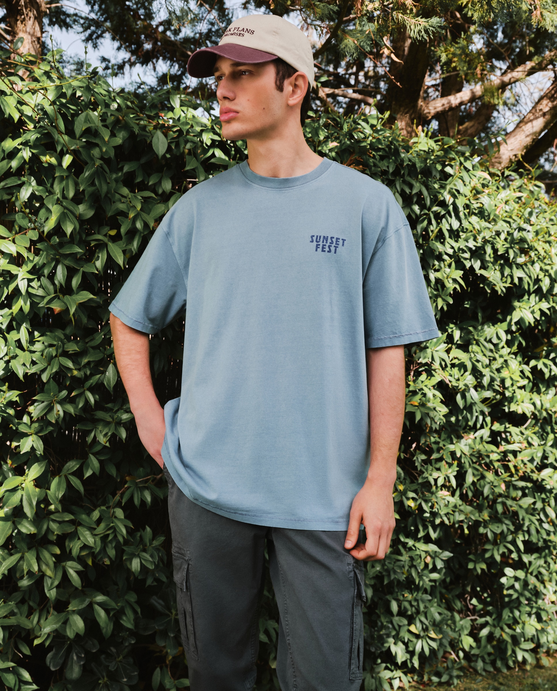 Imagem 0 de T-shirt de Manga Curta Garment Dye Print