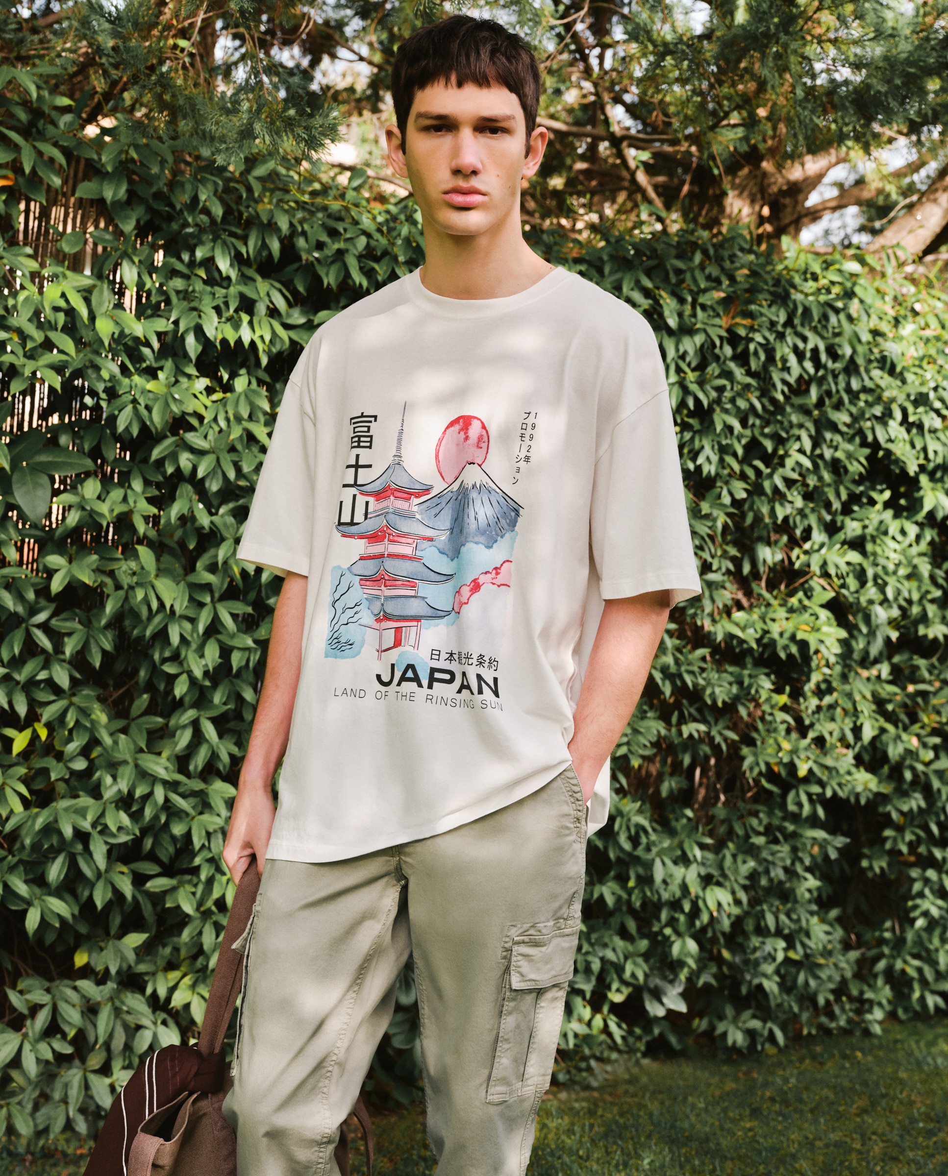 Imagem 0 de T-shirt de Manga Curta Garment Dye Print