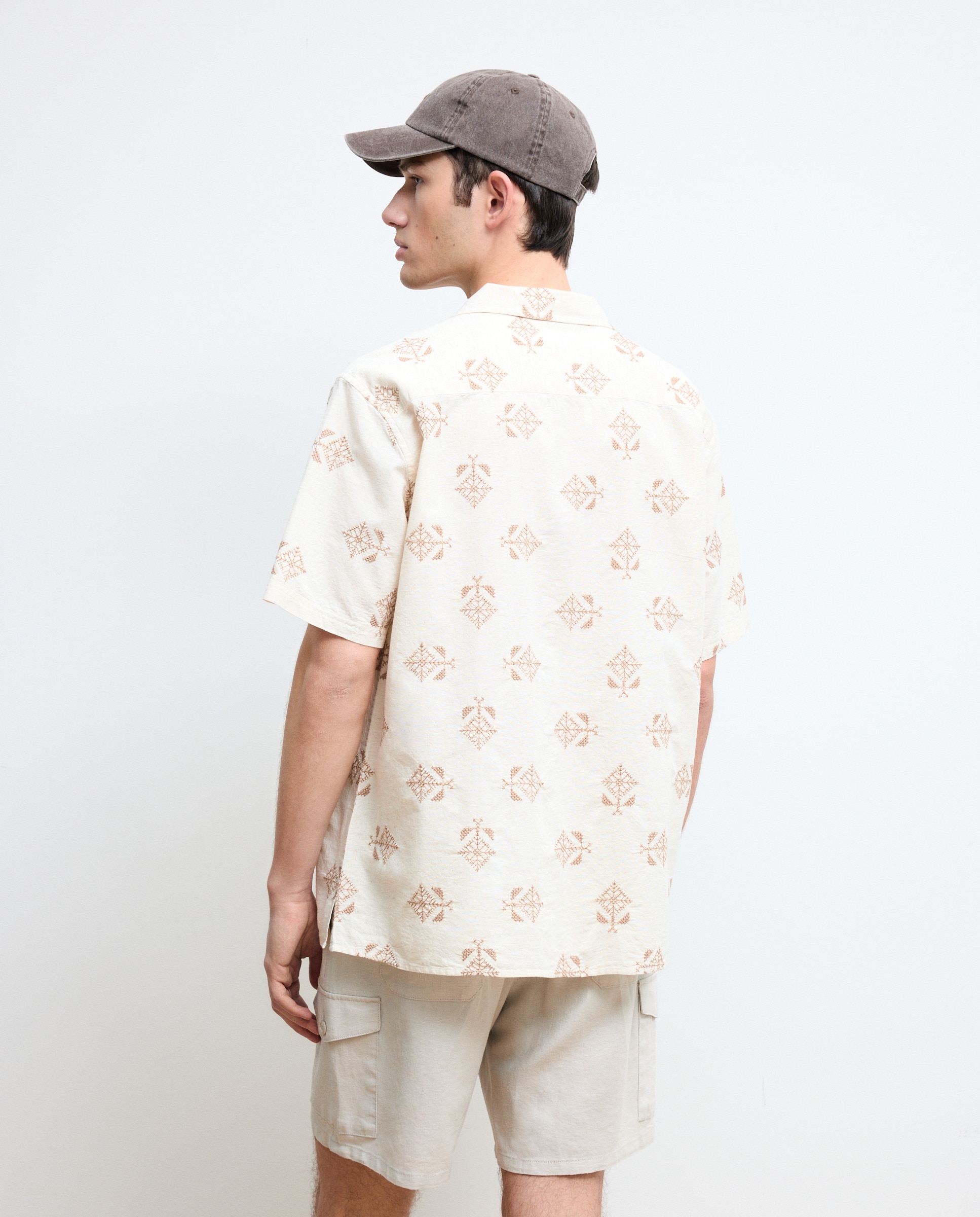 Camisa de Manga Curta 130 Marfim-3