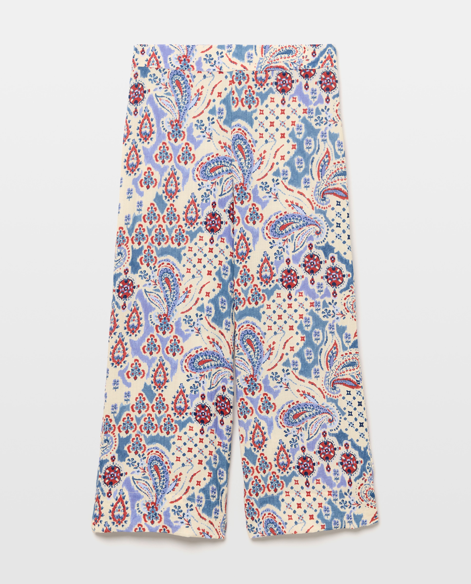 Pantalón de mujer fluido estampado - Southern Cotton - Azul Azul-4