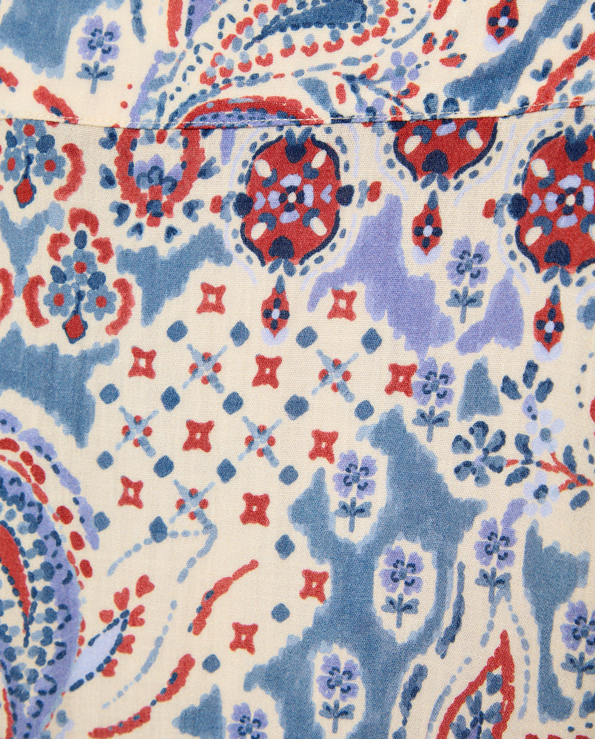 Pantalón de mujer fluido estampado - Southern Cotton - Azul Azul-5