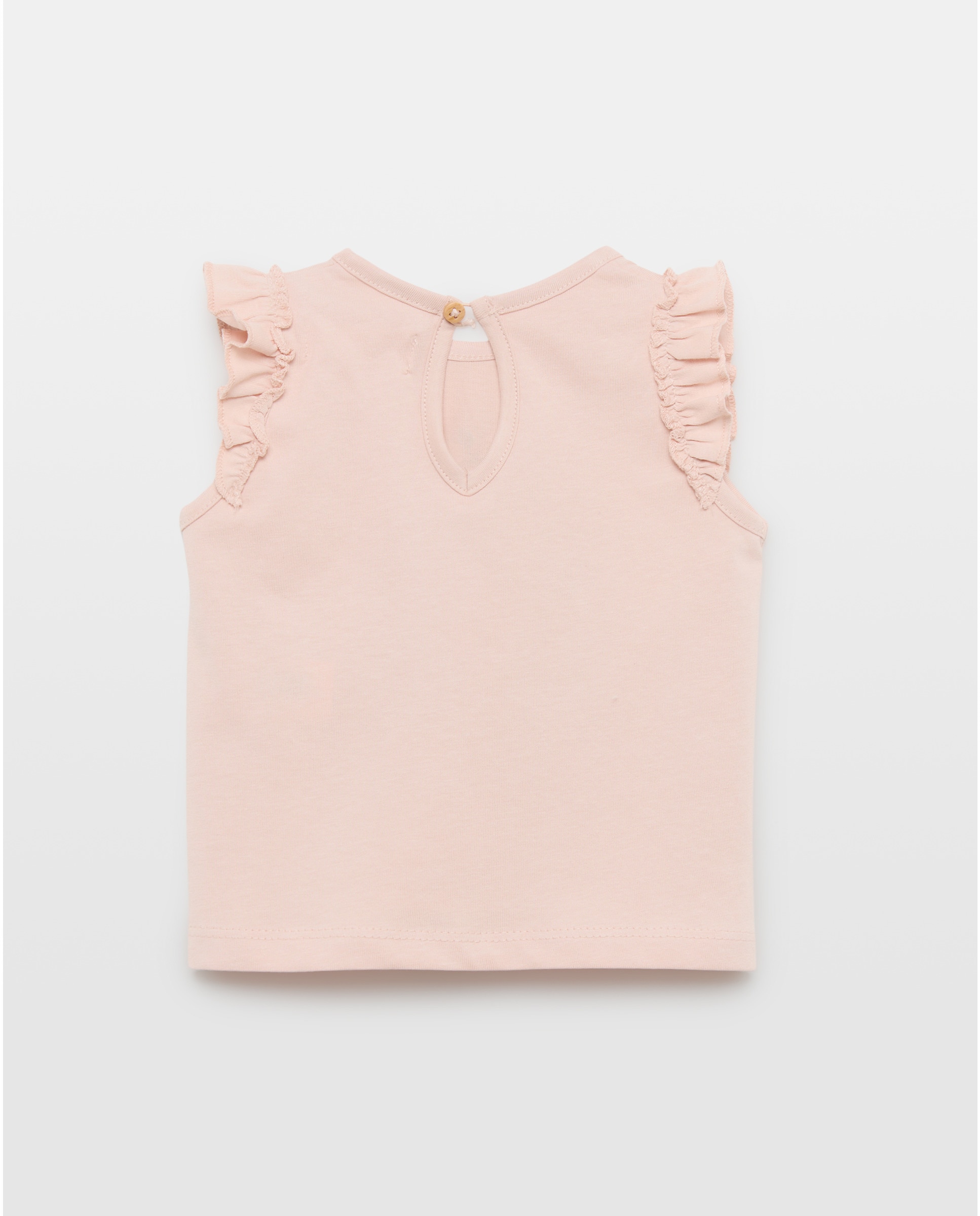 T-shirt de Alças de Bebé com Decote Redondo Baby El Corte Inglés Rosa-2