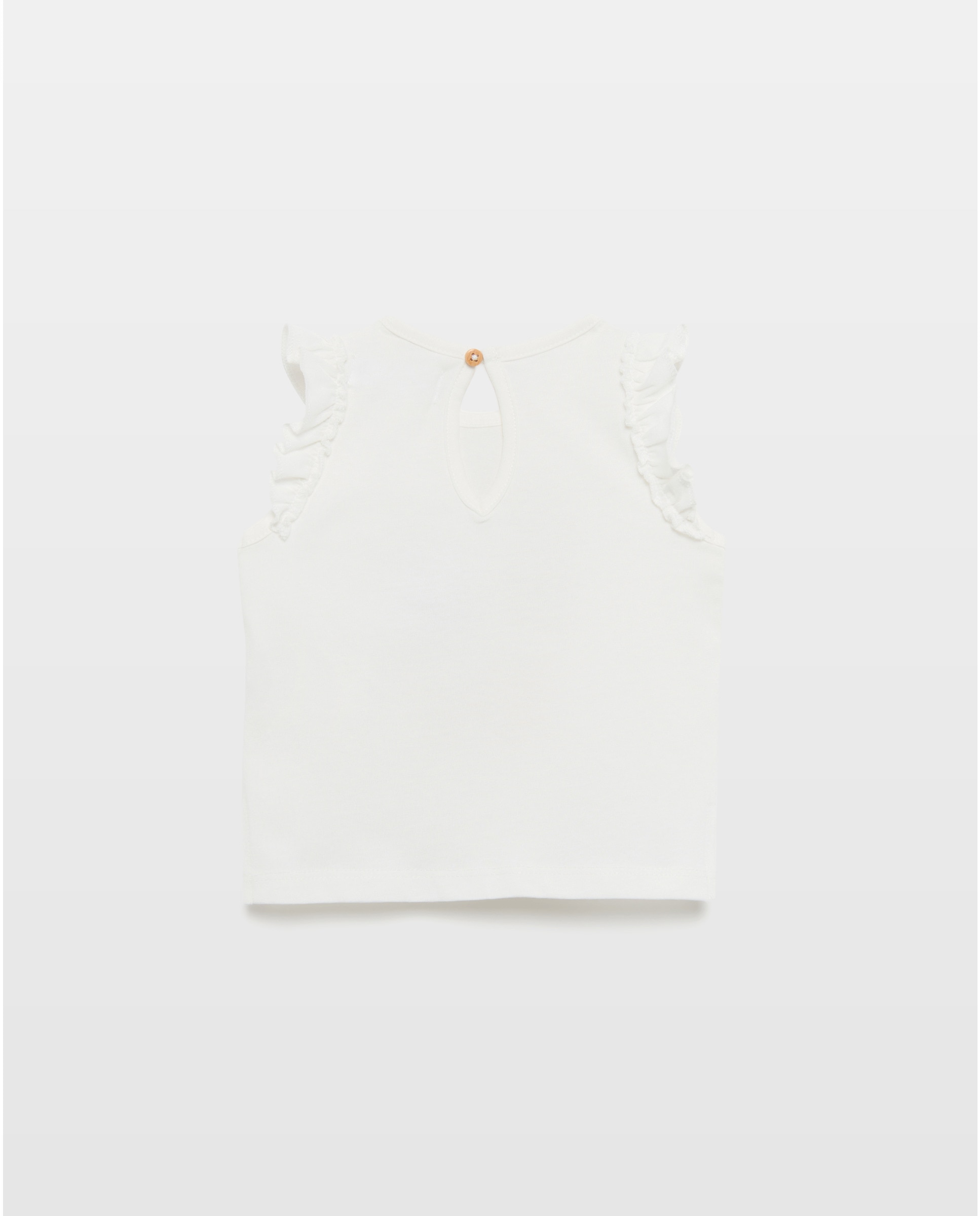 T-shirt de Alças de Bebé com Decote Redondo Baby El Corte Inglés Branco-2