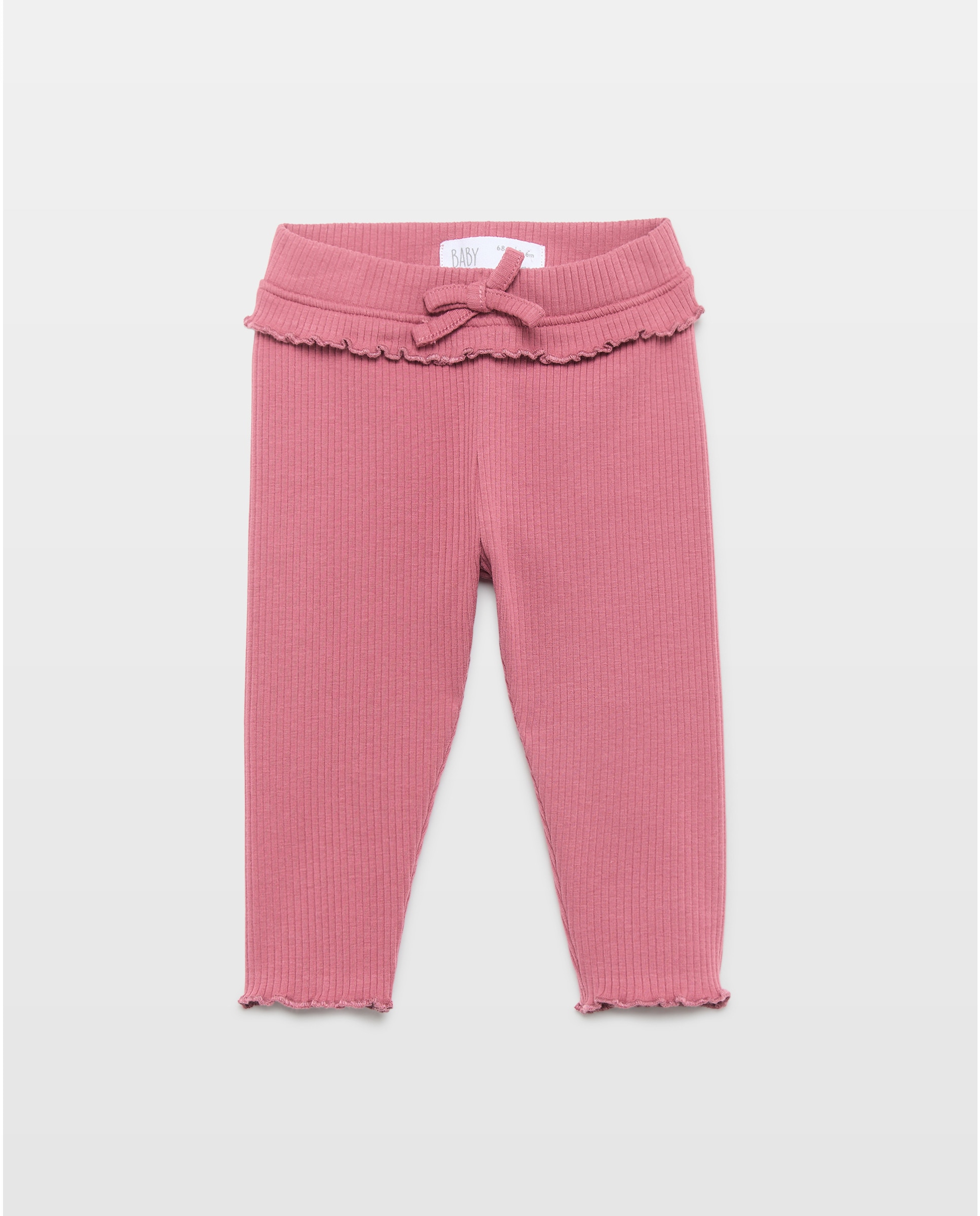 Imagen 0 de Leggins de bebé rib all over print 230 Rosa oscuro