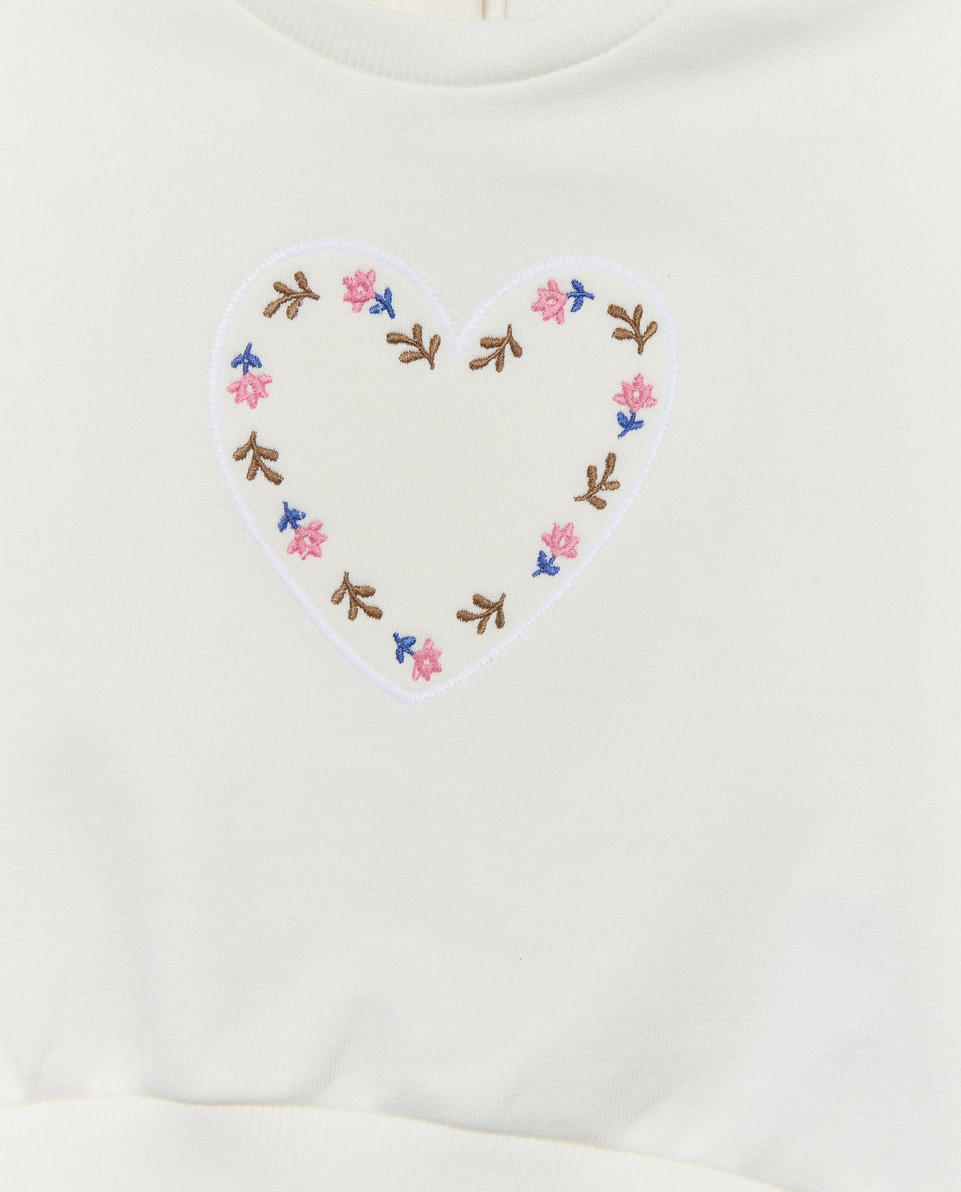 Sweatshirt de Bebé com Gola Redonda e Patch de Fantasia Baby El Corte Inglés 120 Cru-3