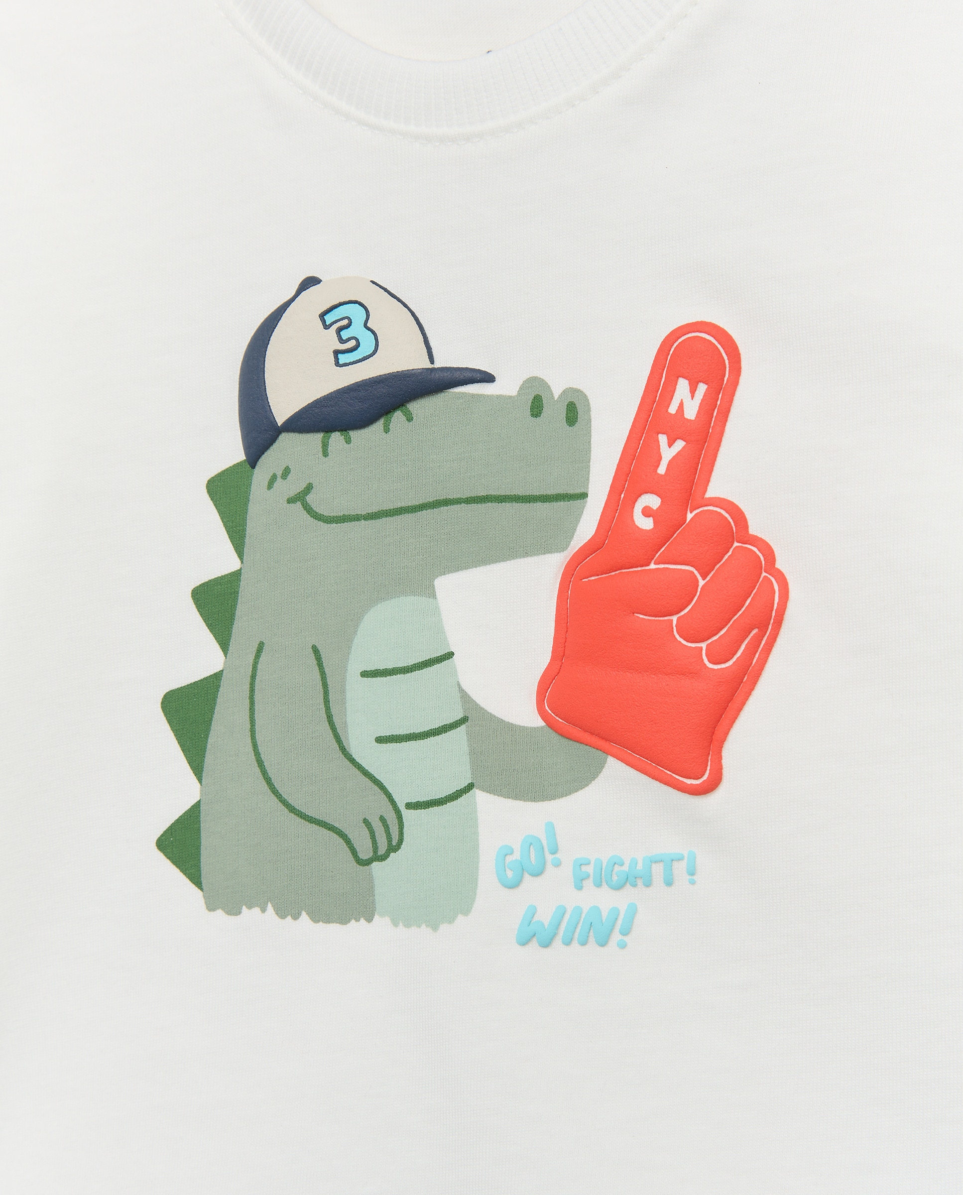 Camiseta de bebé manga larga estampado posicional - Baby El Corte Inglés - Blanco roto Blanco roto-3