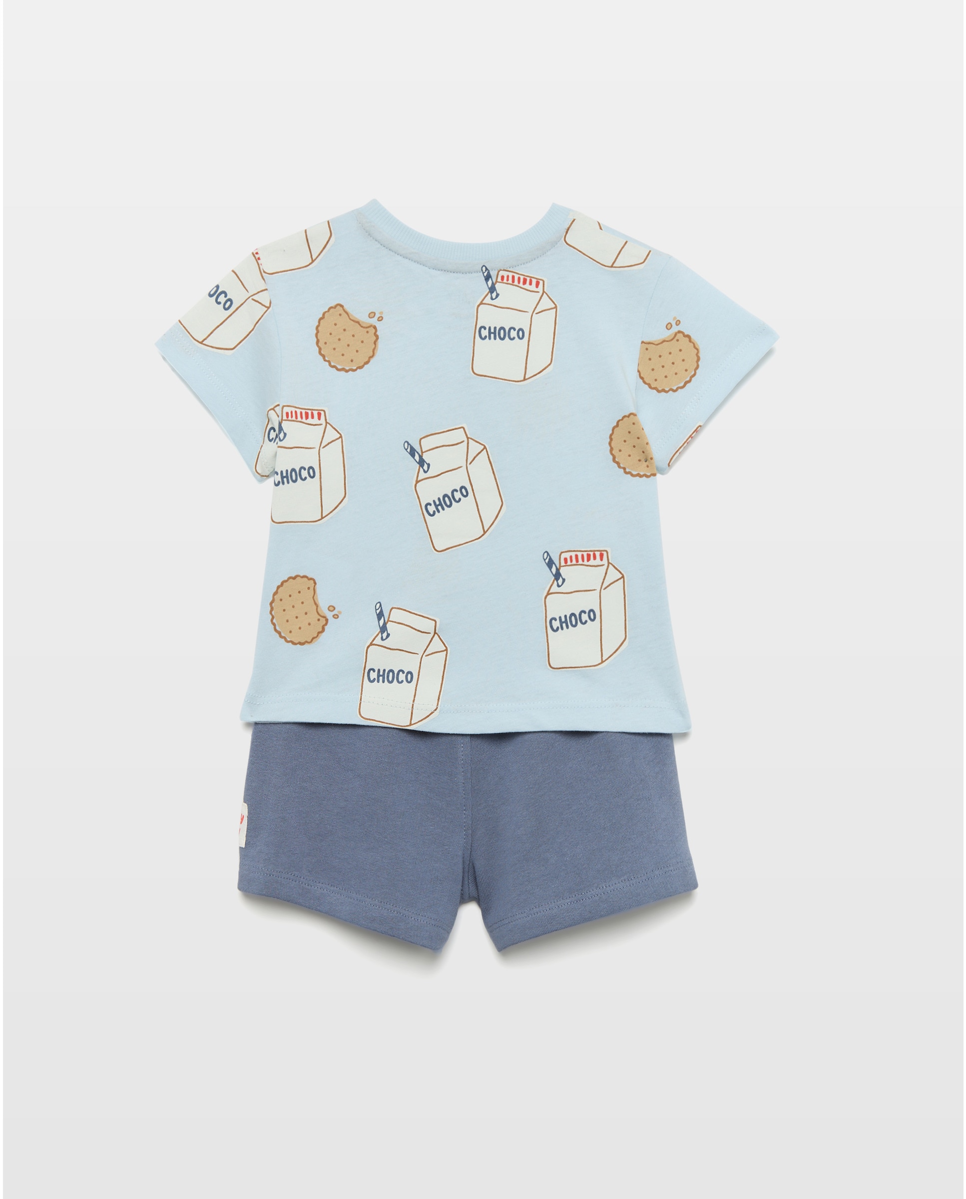 Conjunto de 2 Peças para Bebé: T-shirt e Calções Baby El Corte Inglés 400 Azul-2
