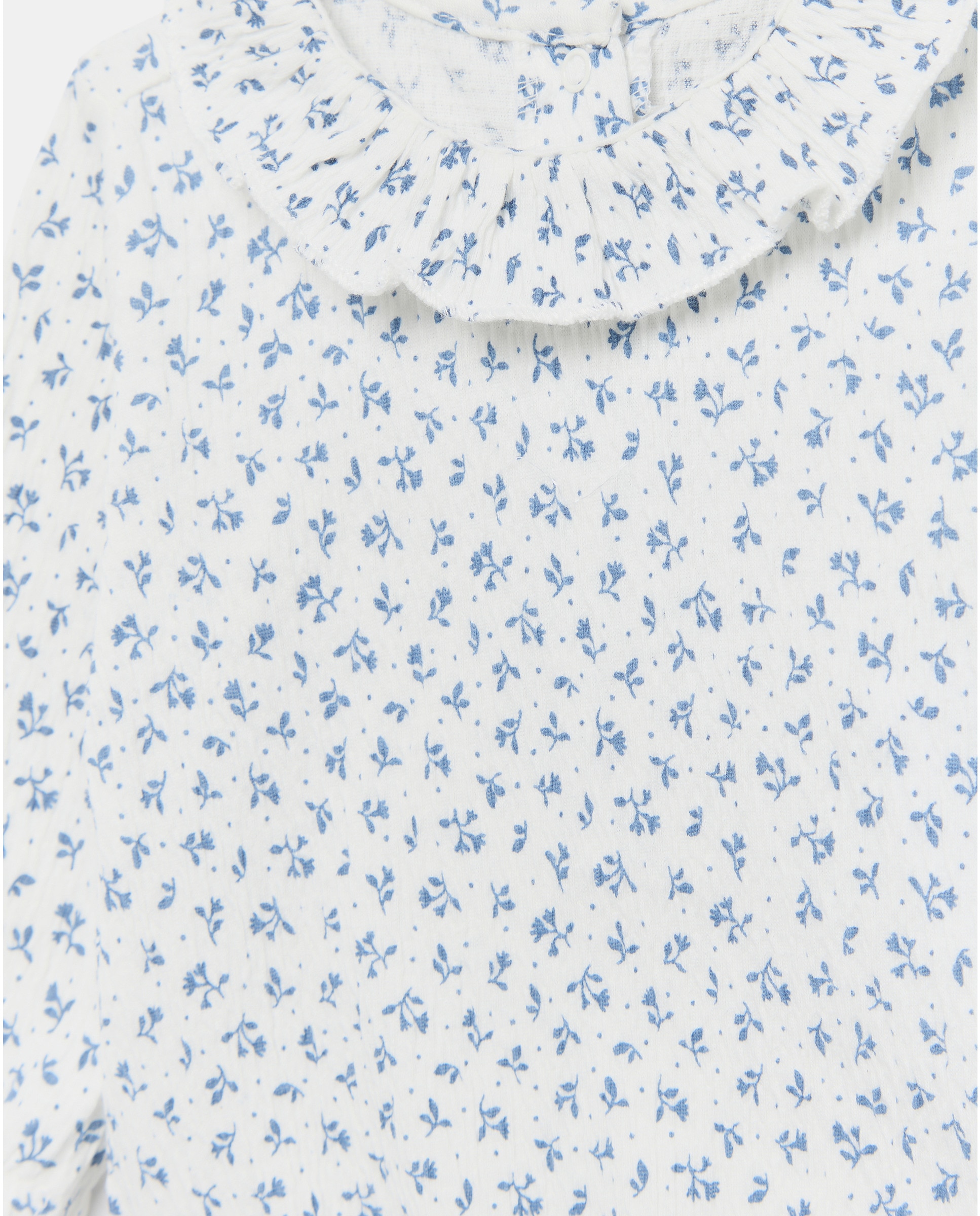 Body de Bebé com Manga Comprida e Estampado Floral Azul-3