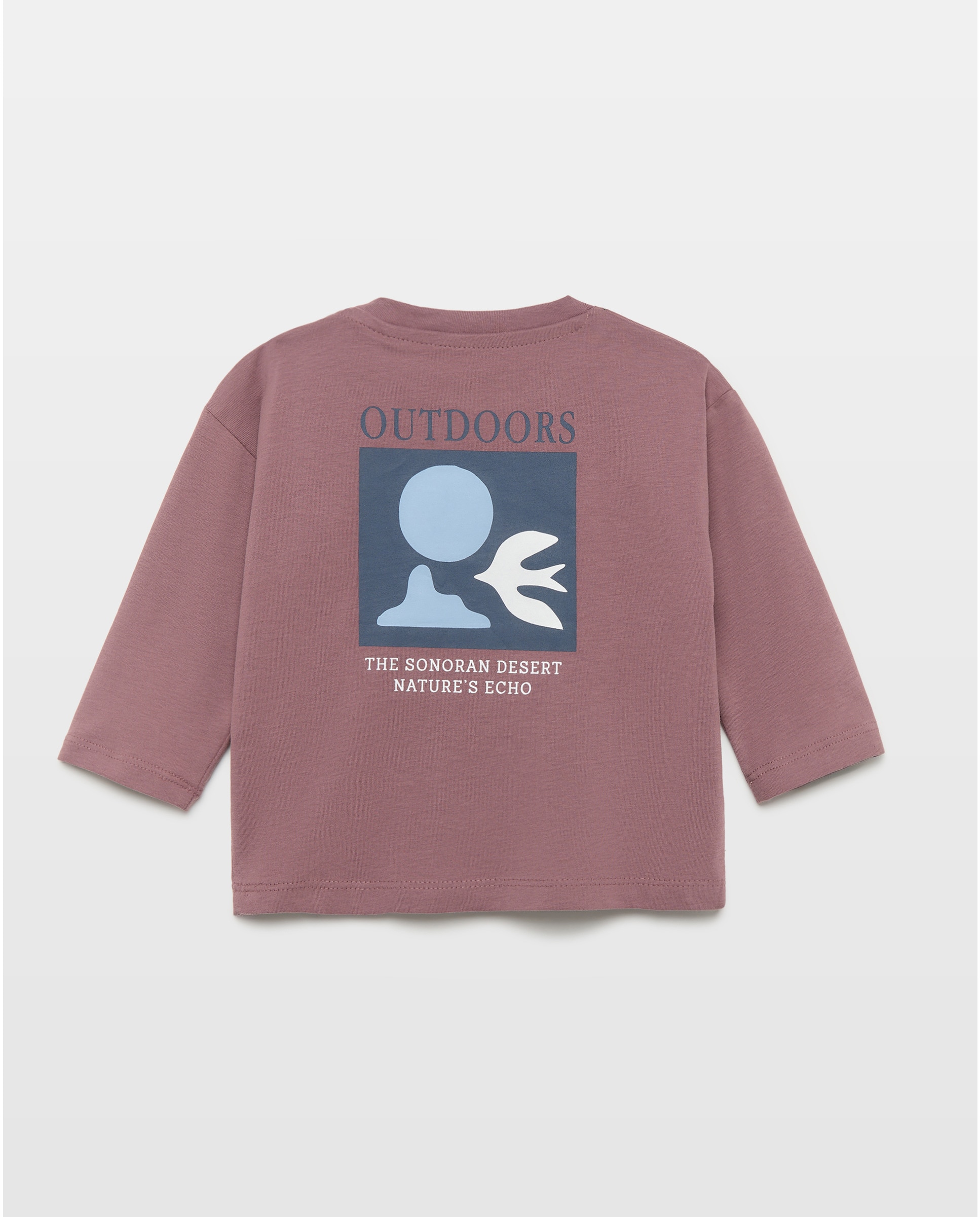 Camiseta de bebé estampada manga larga Morado-2