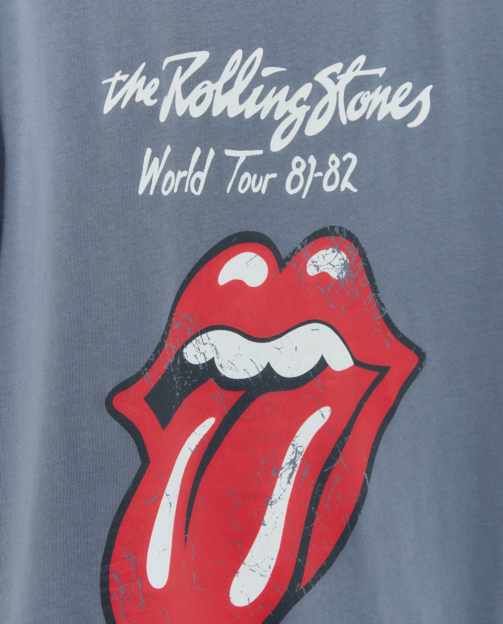T-shirt de Manga Curta com Estampado Rolling Stones Kids El Corte Inglés Azul-5