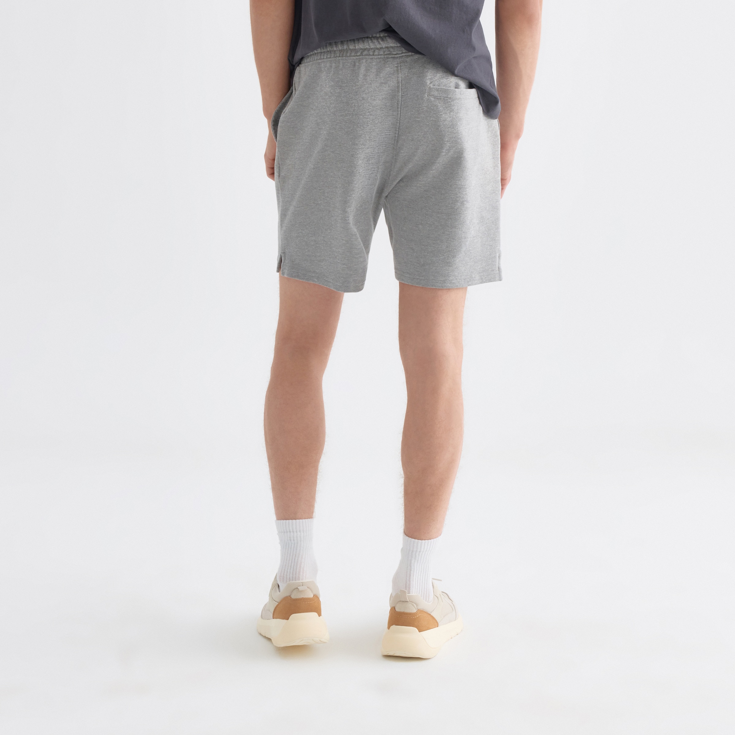 Pantalón Corto Terry Hombre 820 Gris medio-3