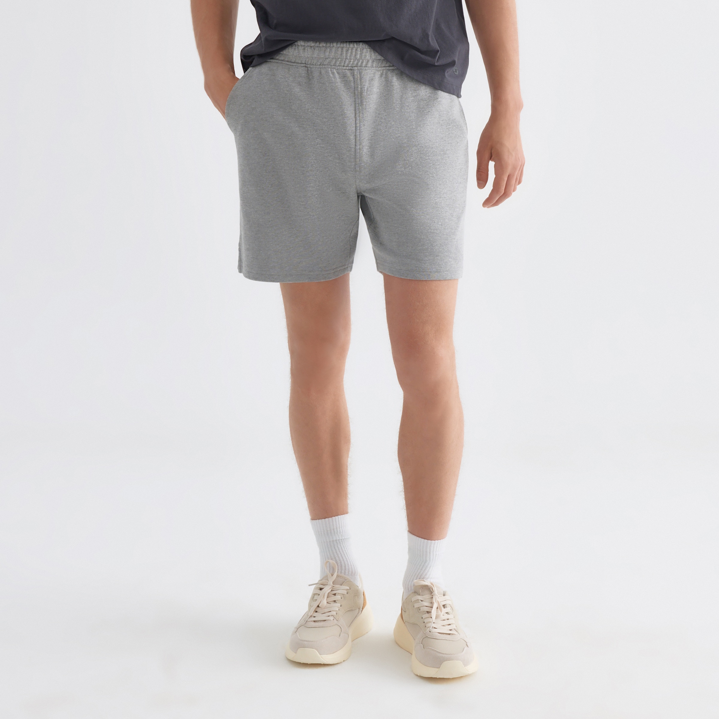 Pantalón Corto Terry Hombre 820 Gris medio-2