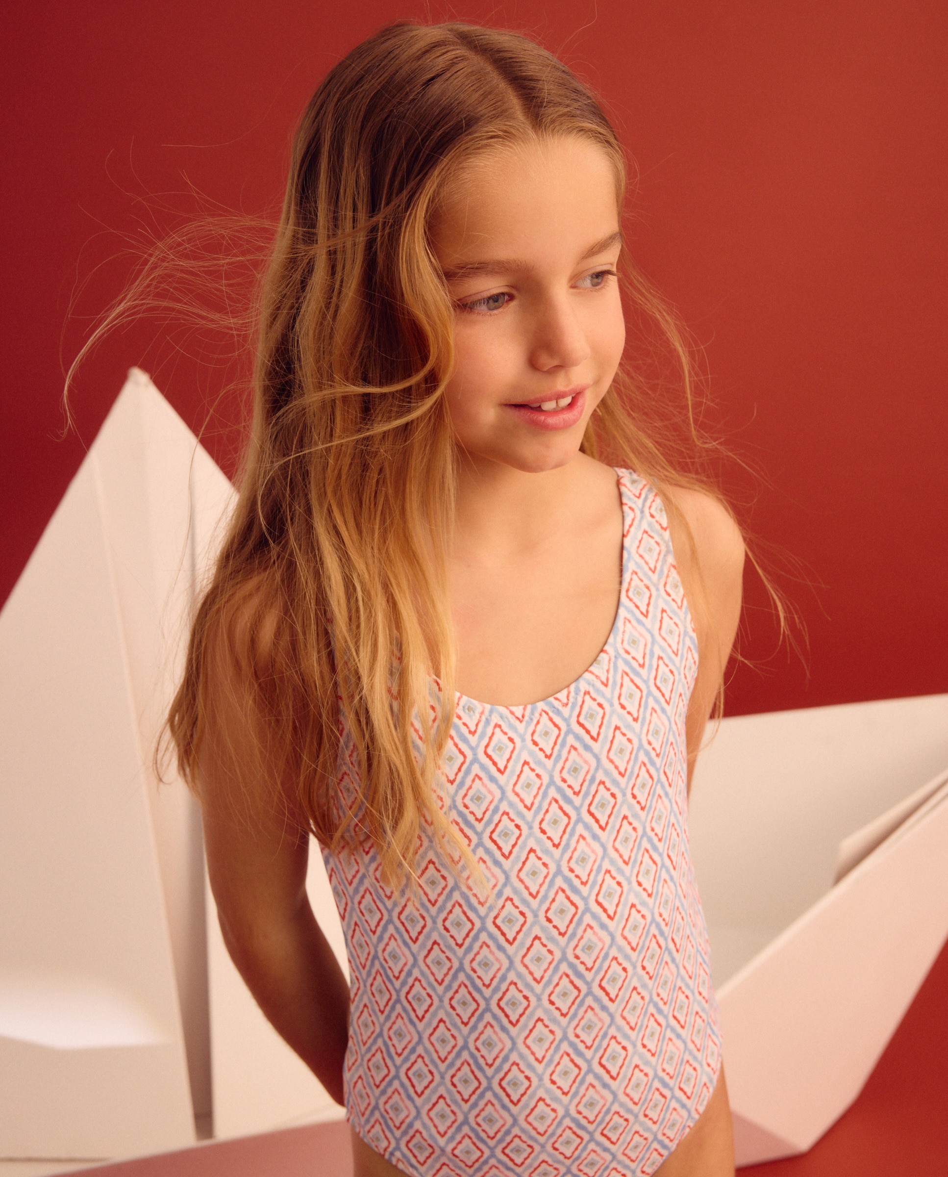 Fato de Banho Ikat - Azul Azul-marinho-1