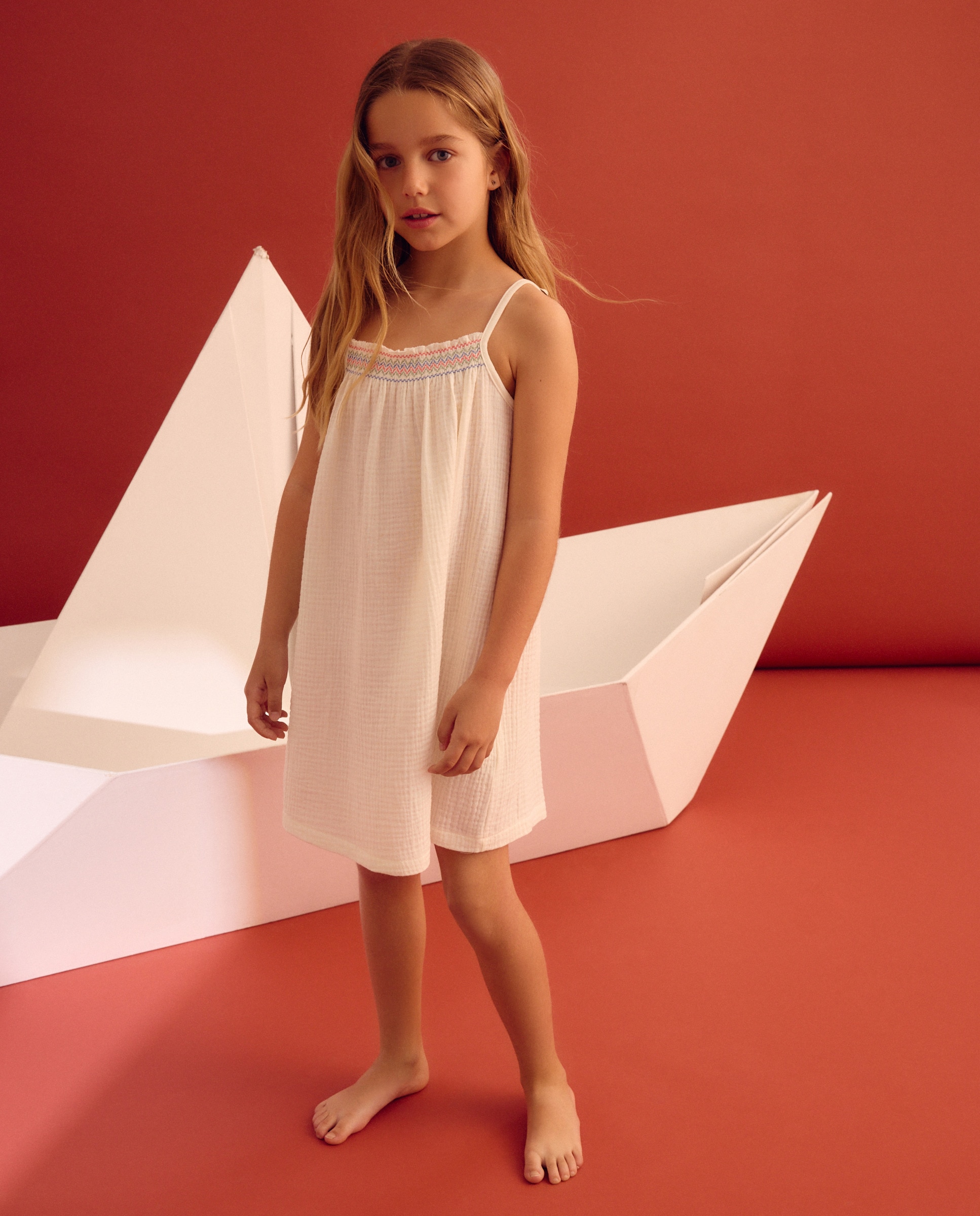 Vestido de Banho Liso Branco-marfim-2