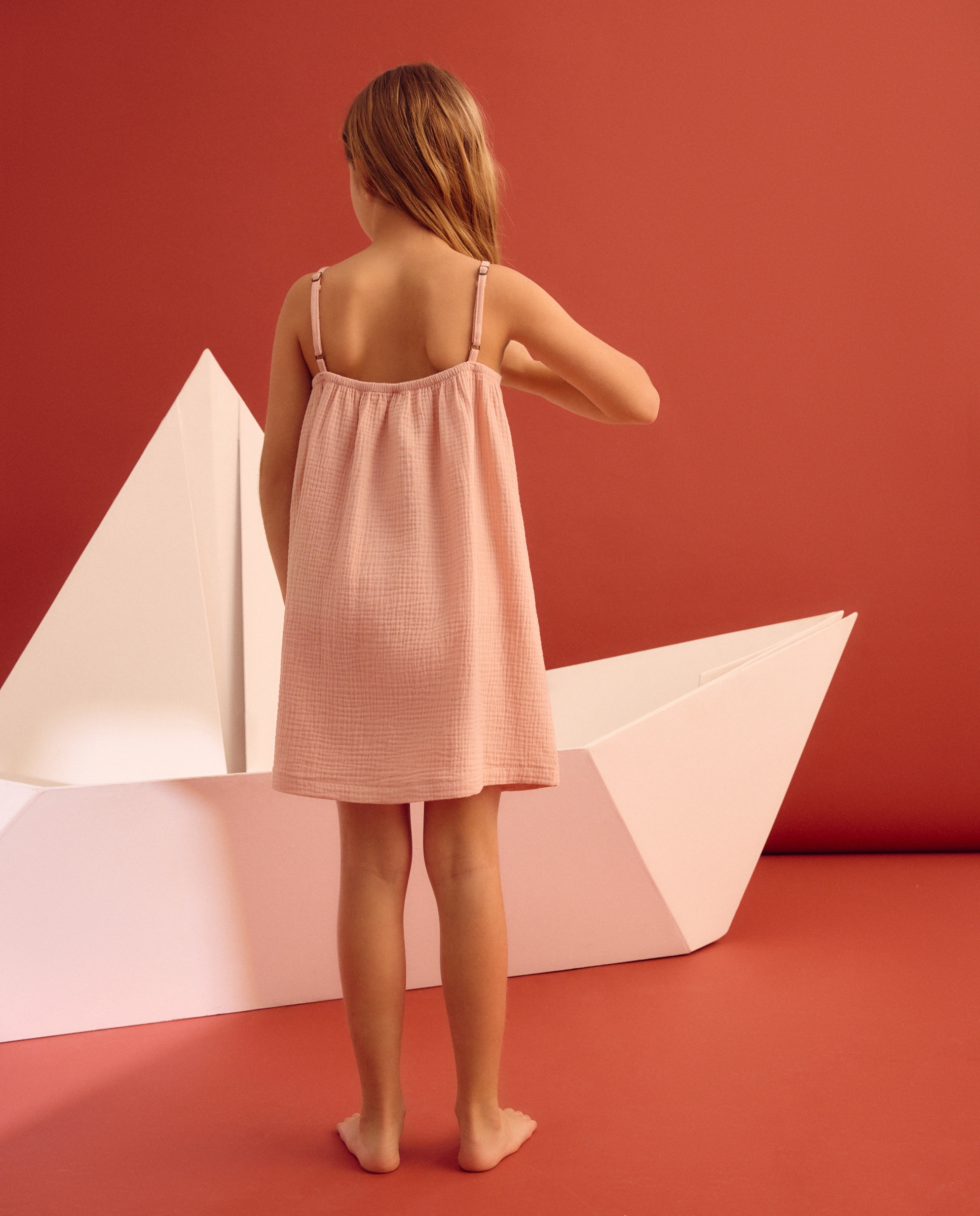 Vestido de Banho Liso 230 Rosa Escuro-3