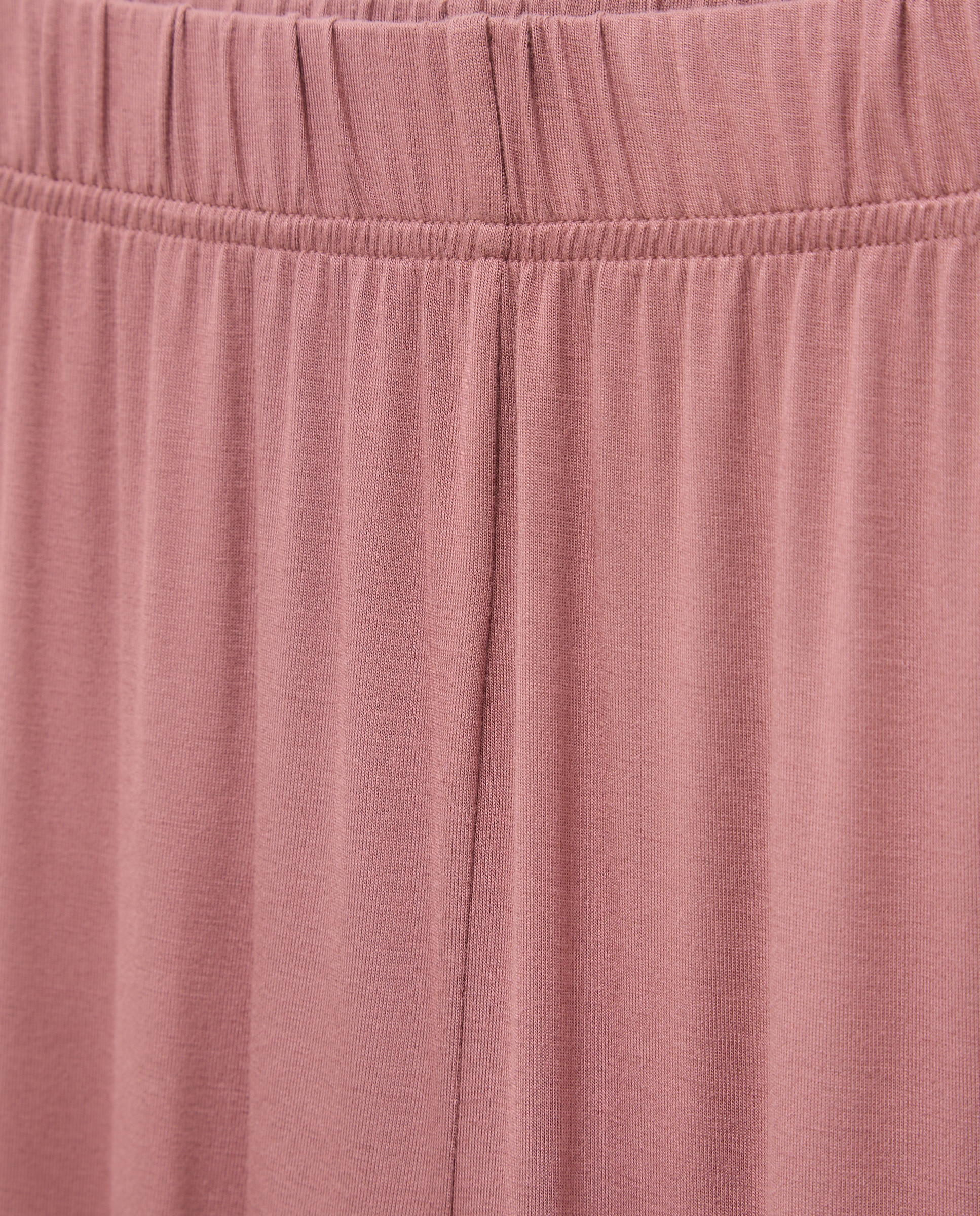 Pijama mujer solapa con contraste 230 Rosa oscuro-4