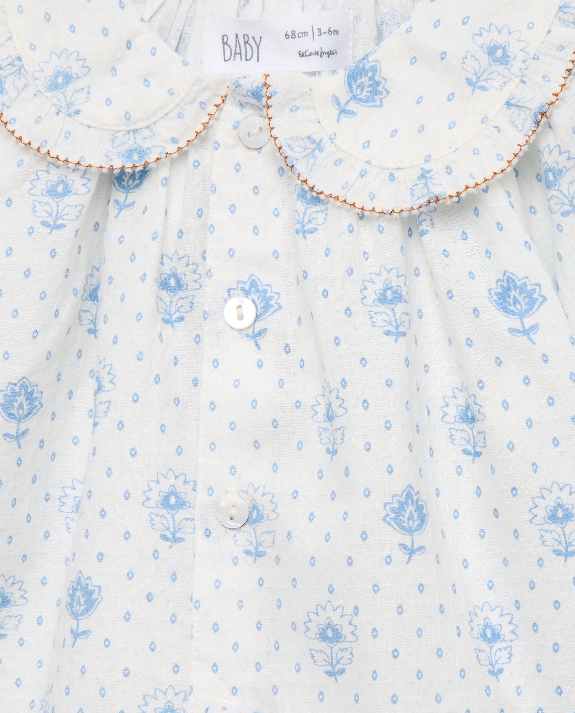 Camisa de bebé manga larga all over print - Baby El Corte Inglés - Azul Azul-3