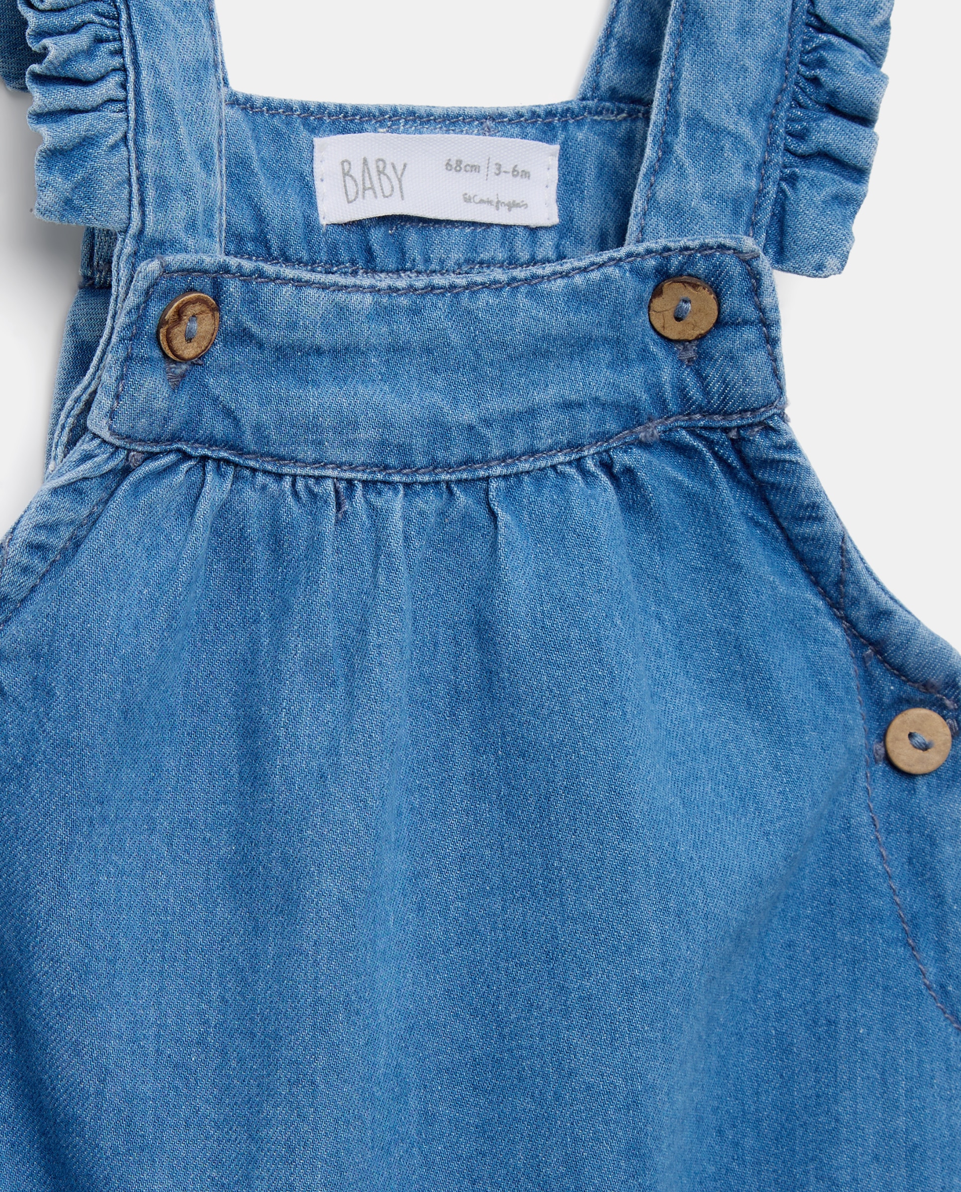 Jardineiras de Bebé - Denim Light Baby El Corte Inglés 410 Azul Claro-3