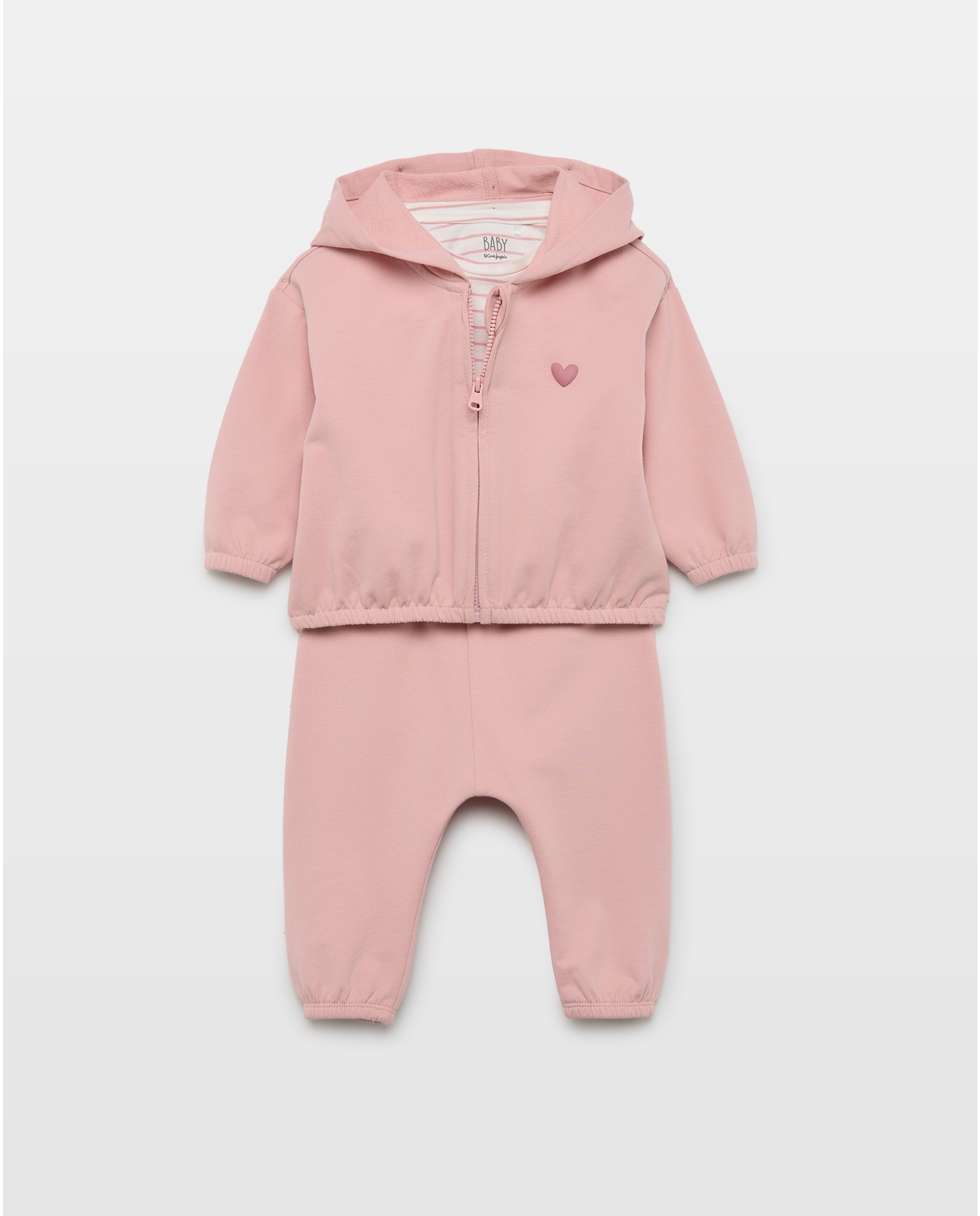 Imagen 0 de Conjunto felpa de bebé 3 piezas largo 200 Rosa