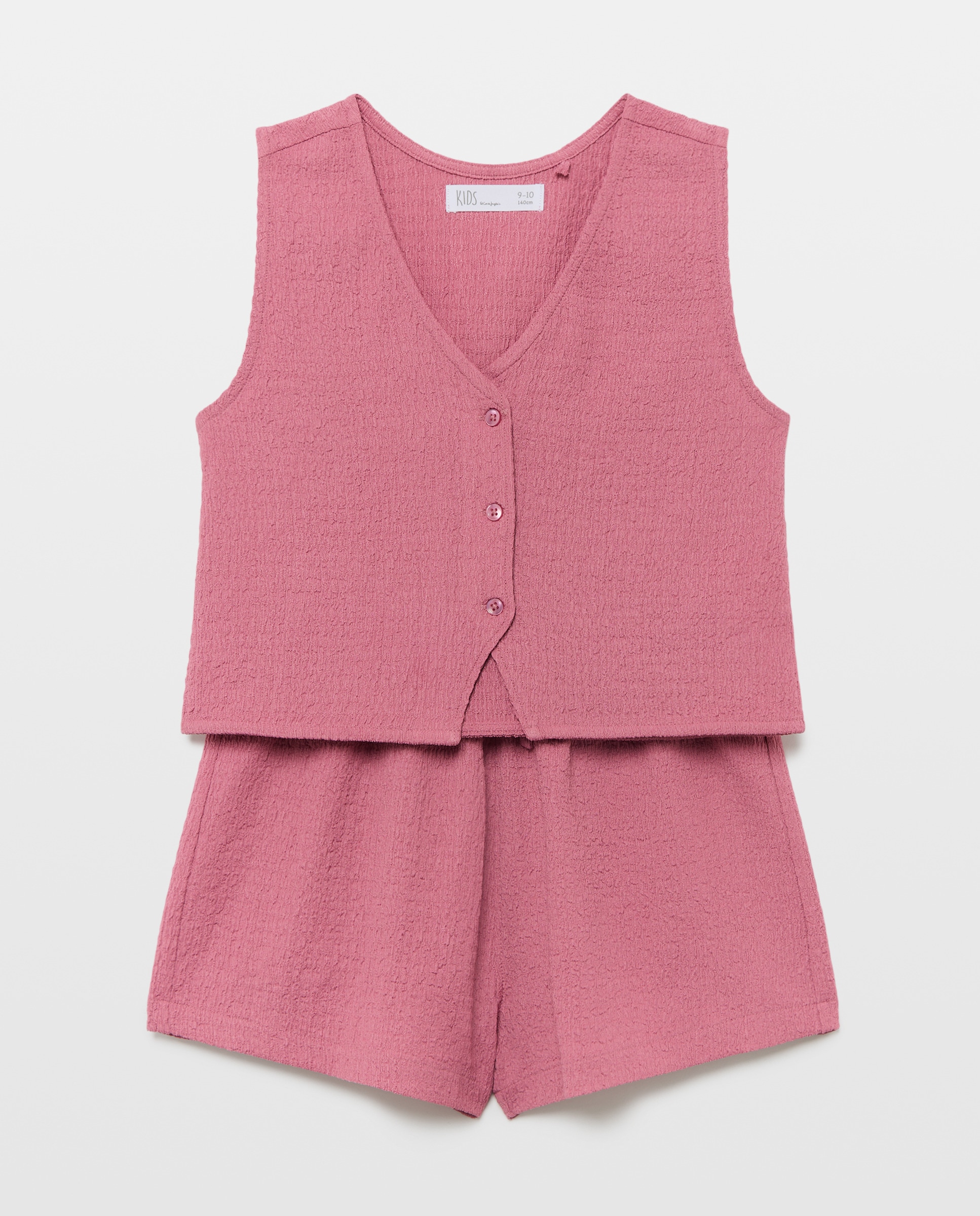 Imagem 0 de Conjunto Curto Wrinkled Polyester com Top Tipo Colete