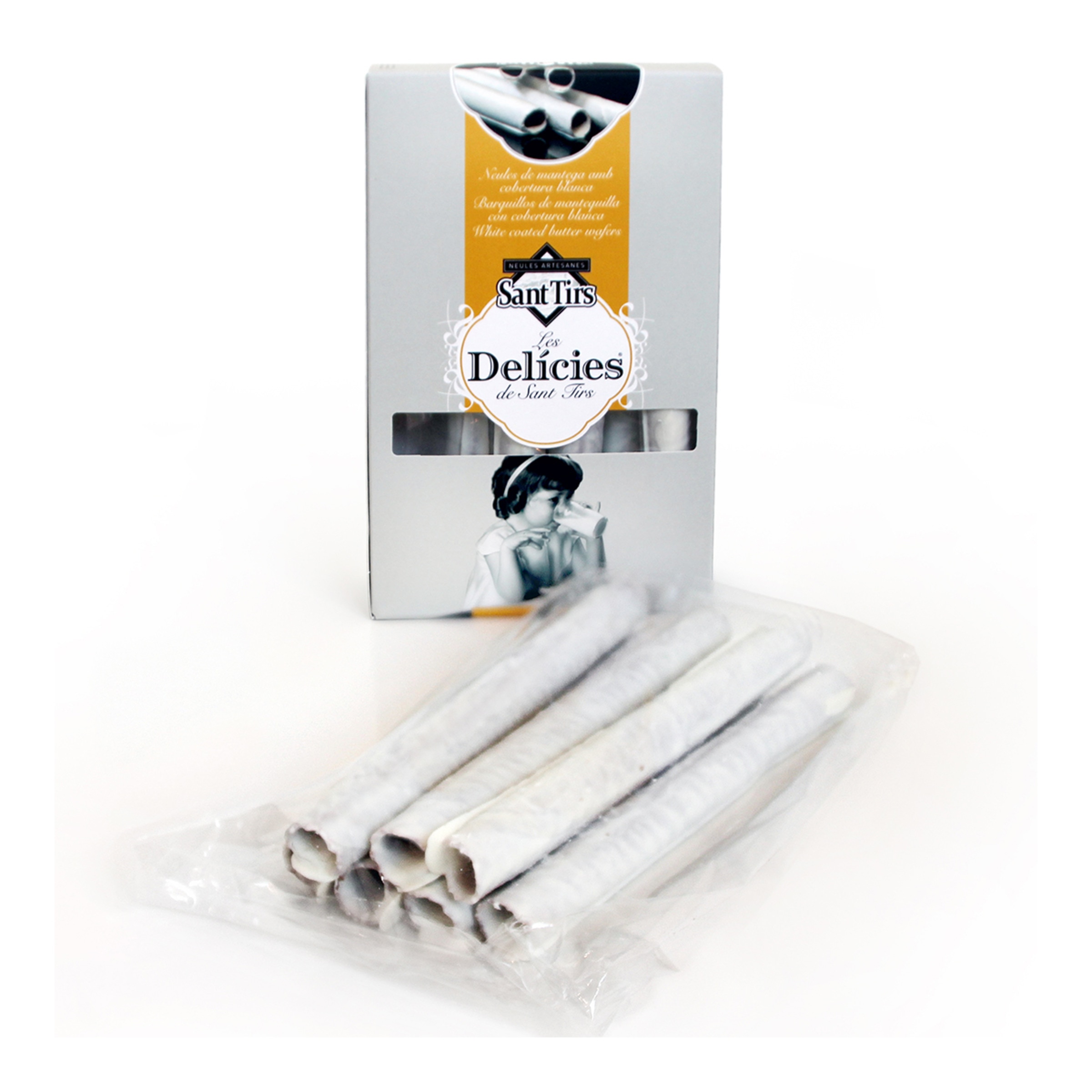 Barquillos de mantequilla con cobertura blanca Les Delicies de Sant Tirs 2
