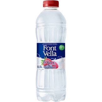 agua mineral natural con toque de sabor frutos rojos 0% azúcares botella 50 cl - Font Vella