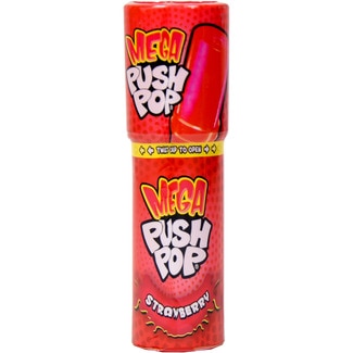 caramelo mega push pop de fresa o frambuesa distintos sabores unidad 12 g se surten según existencias - Bazooka