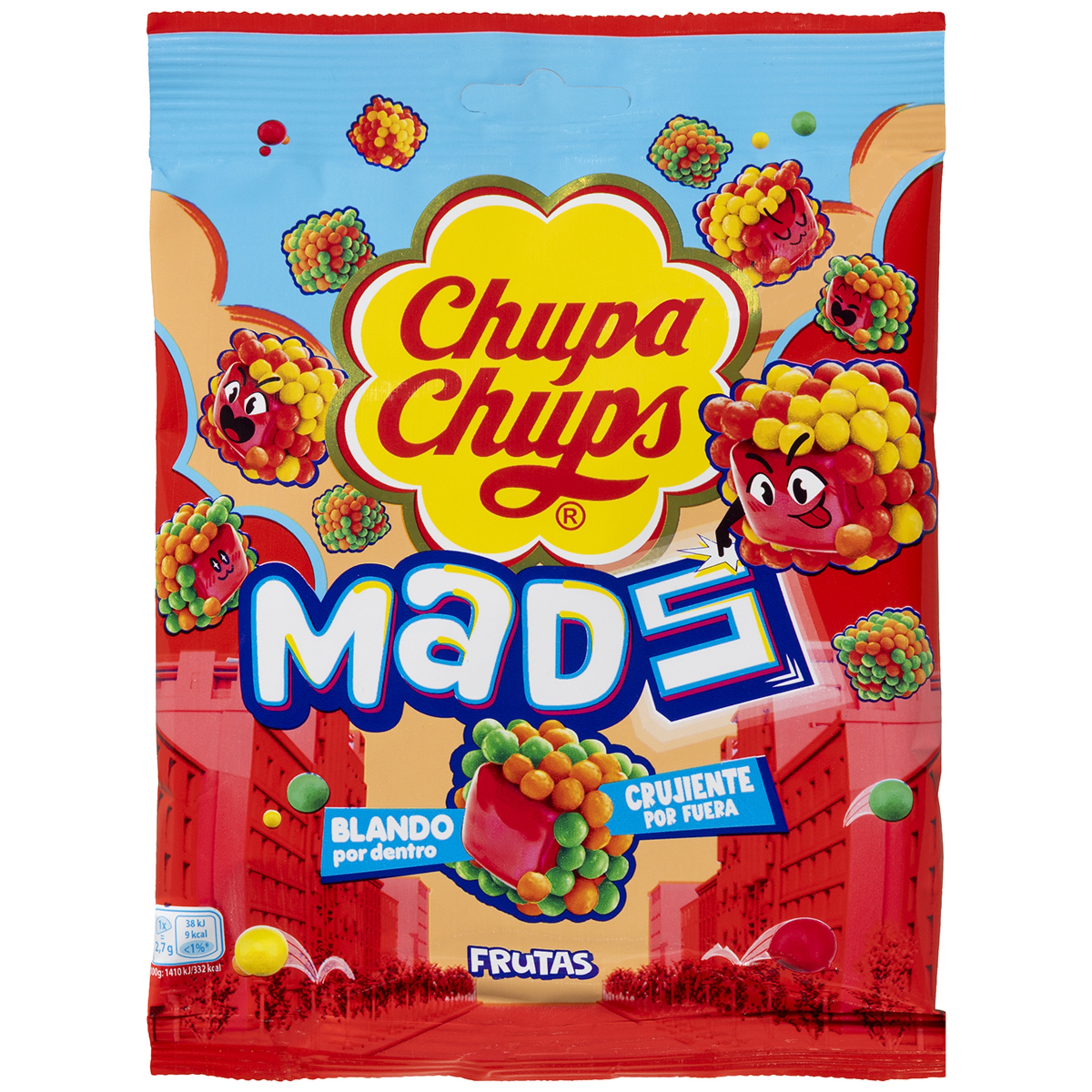 Mads Fruits caramelo blando por dentro y crujiente por fuera sabor frutas bolsa 115 g
