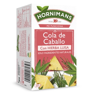 infusión de cola de caballo, menta, hierba luisa y piña estuche 20 bolsitas - Hornimans