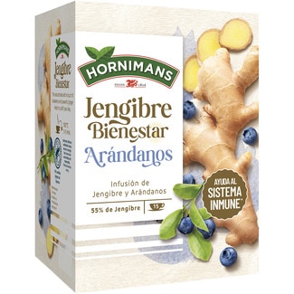 Bienestar infusión de jengibre y arándanos estuche 15 bolsitas - Hornimans