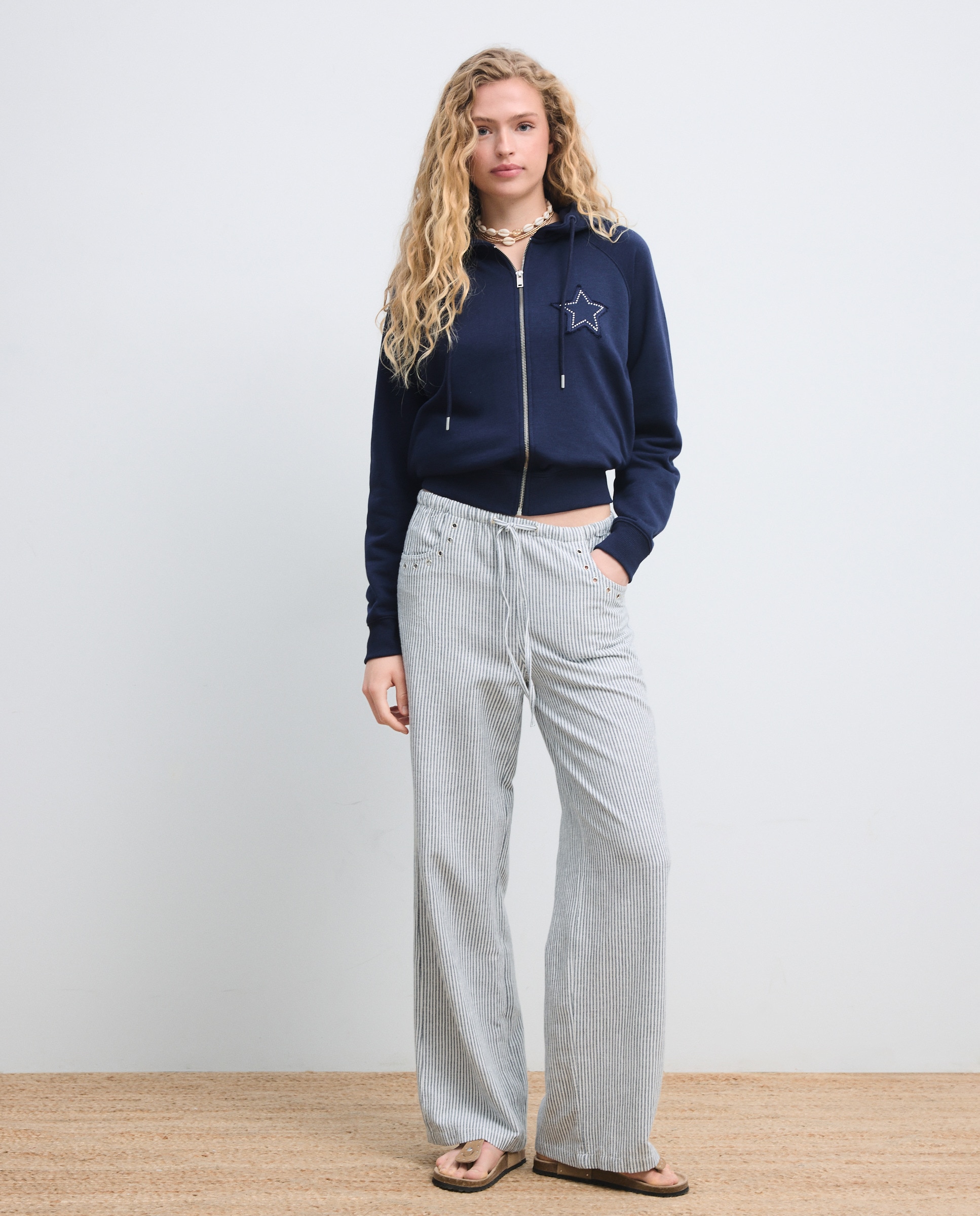Sweatshirt Lisa de Algodão Azul-marinho-2