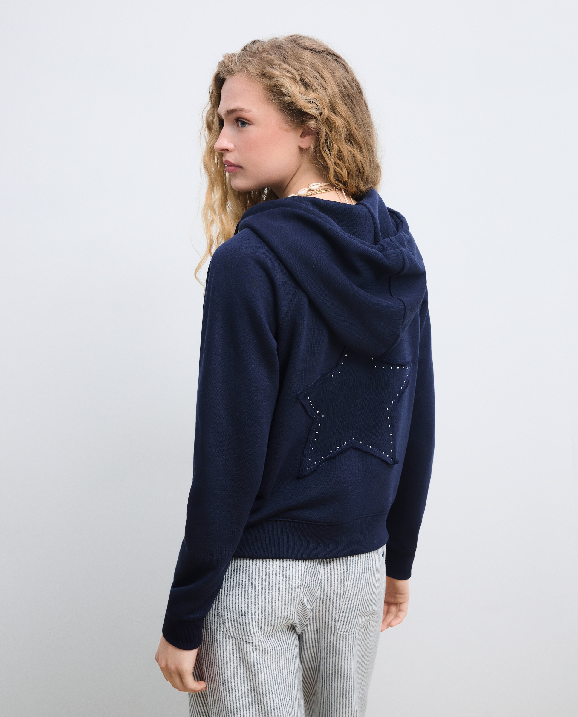 Sweatshirt Lisa de Algodão Azul-marinho-3