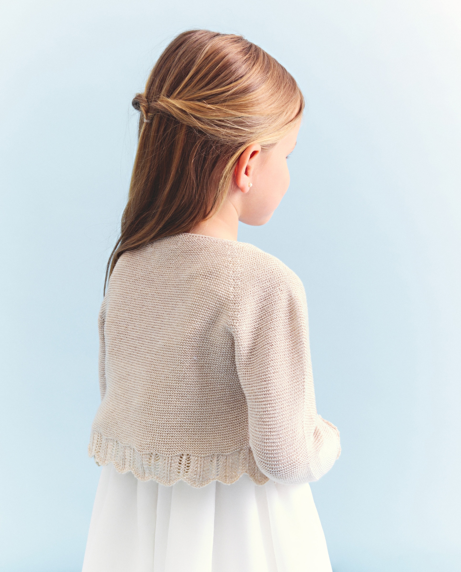Casaco de Tricot Perlé de Cerimónia Coconut El Corte Inglés Torrado-3