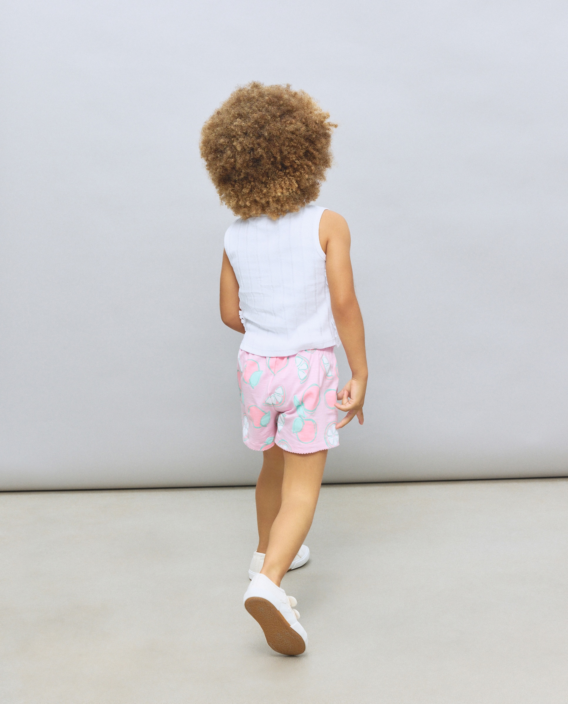 T-shirt de Alças com Folhos Laterais Branco-marfim-3