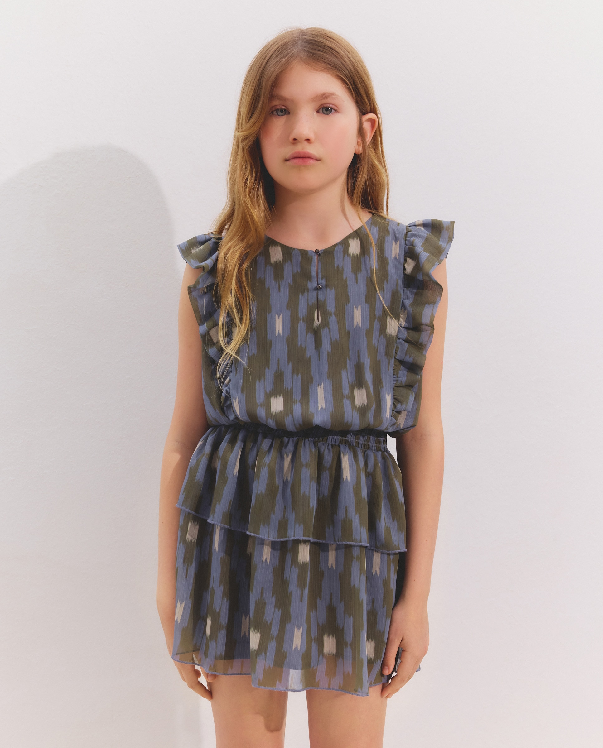 Imagem 0 de Vestido Ondulado com Manga Curta
