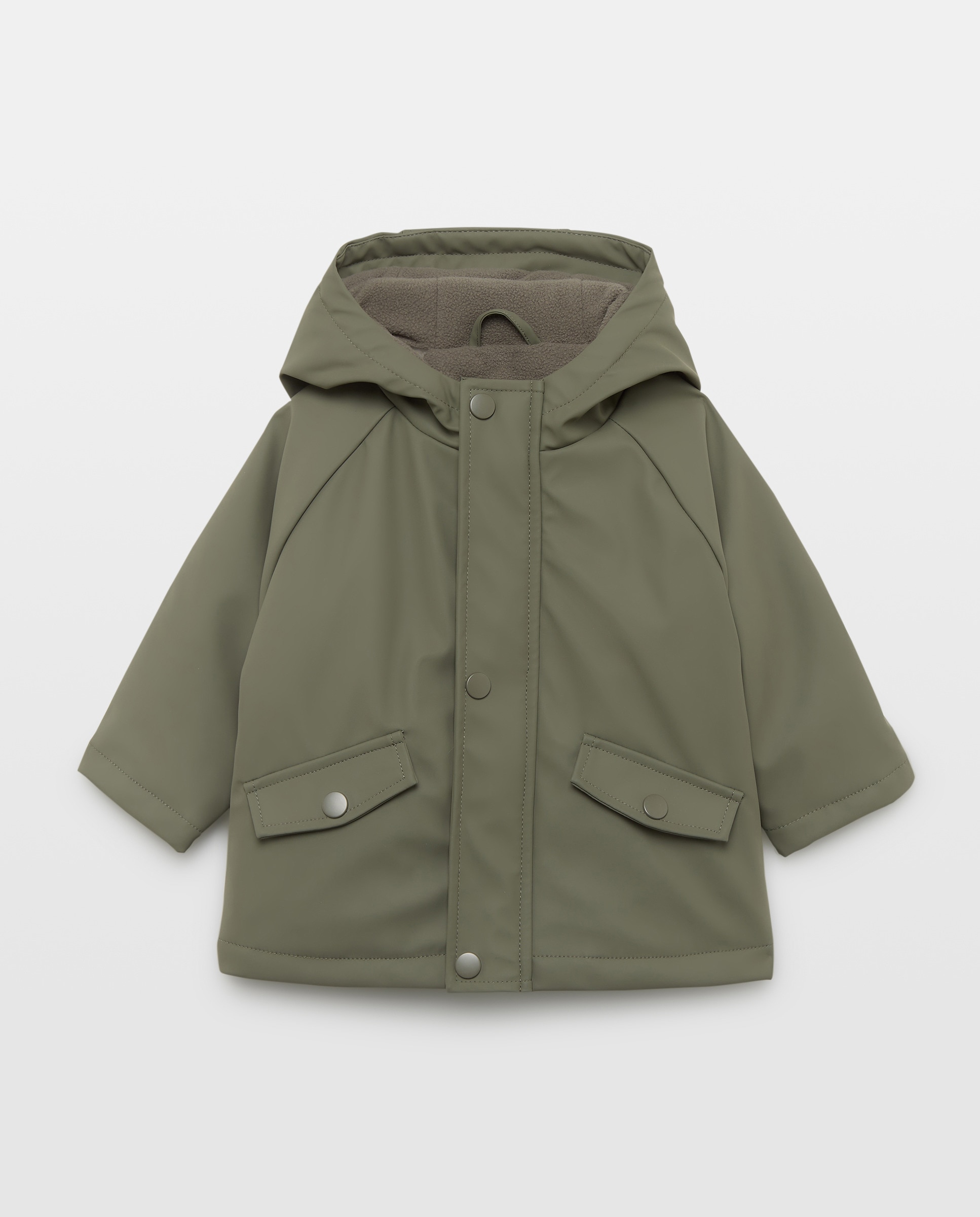 Imagen 0 de Parka de bebé con capucha engomada y forro de borrego
