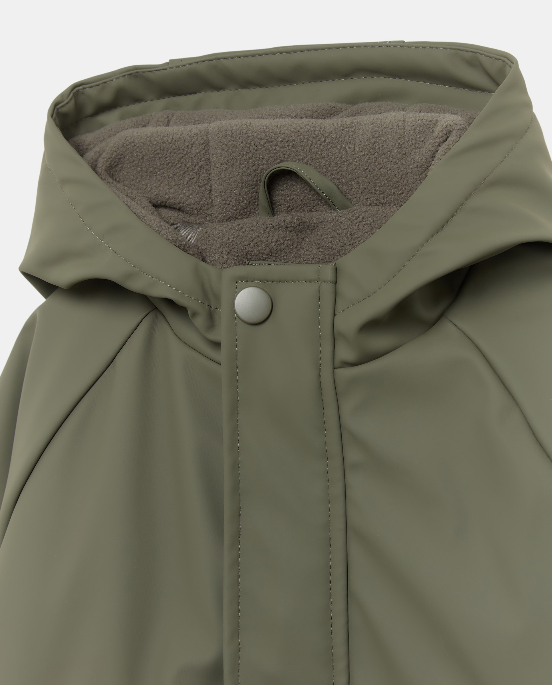 Parka de bebé con capucha engomada y forro de borrego 520 Kaki-3