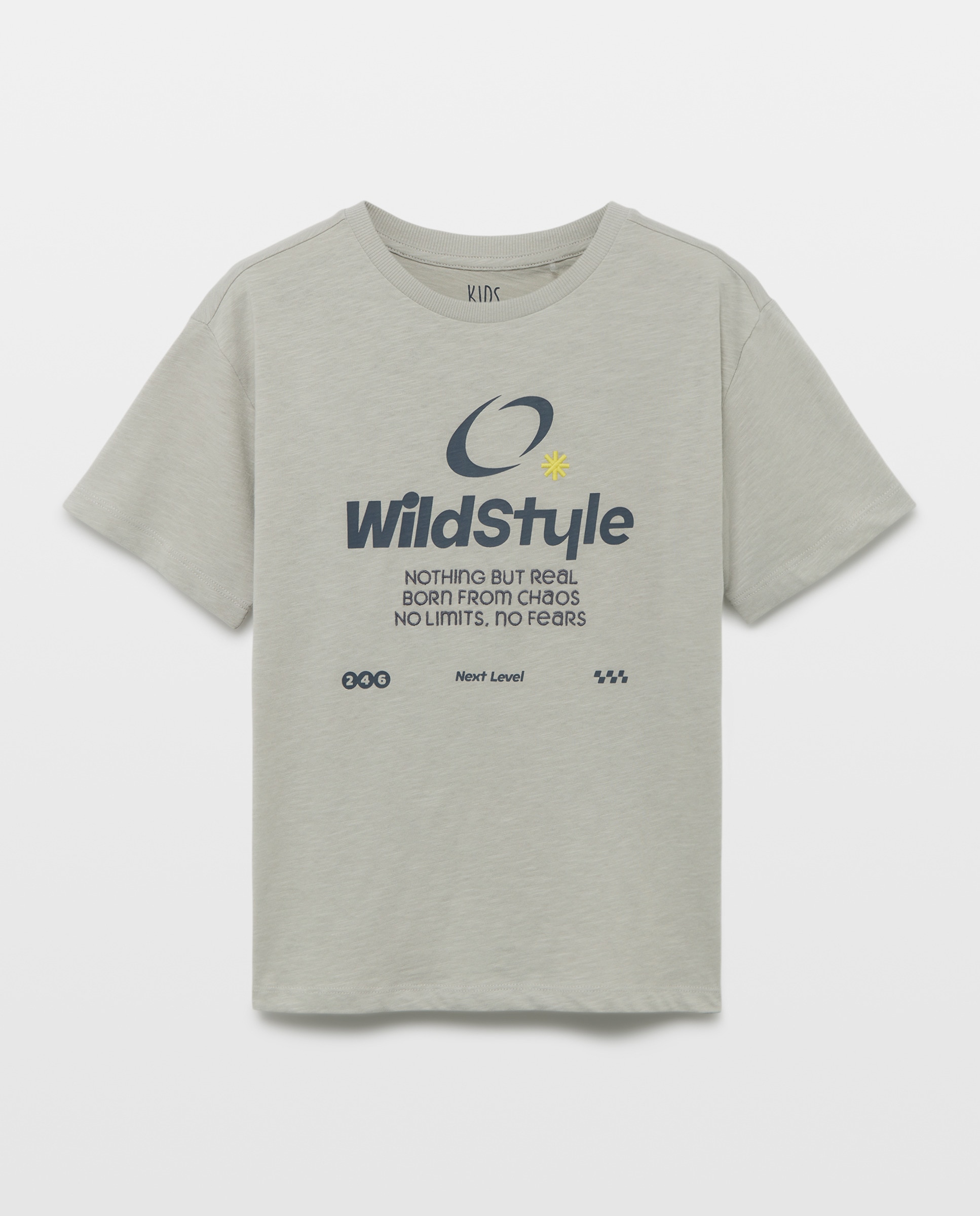 T-shirt com Manga Curta e Estampado de Fantasia Verde-4