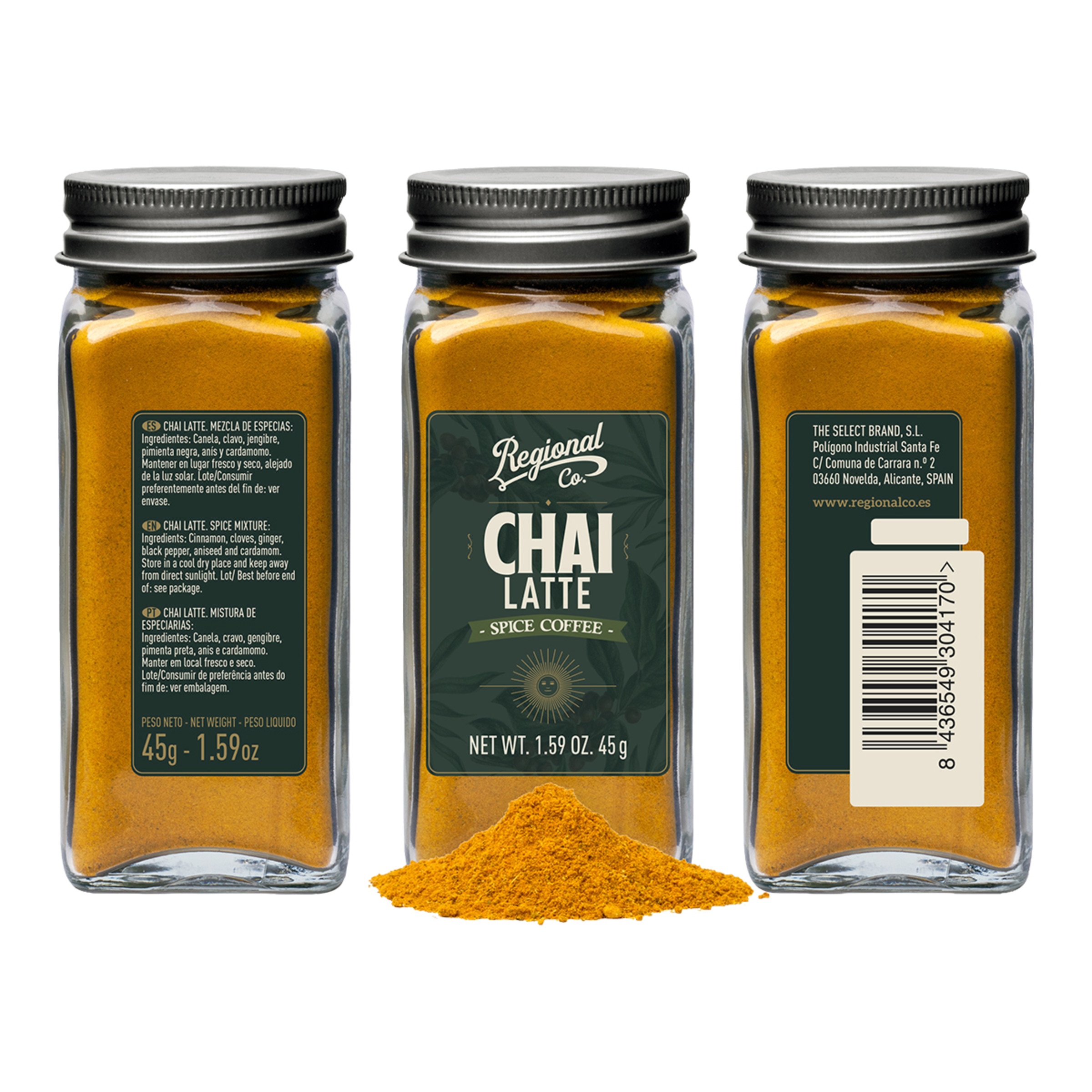 Mezcla de especias para café Chai Latte Regional&co 2