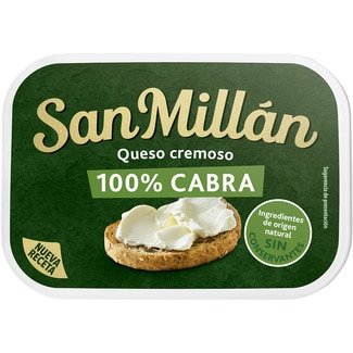 queso cremoso 100% cabra para untar tarrina 120 g - San Millan