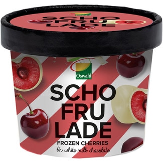 cereza bañada en chocolate blanco con leche tarrina 130 g - Schofrulade