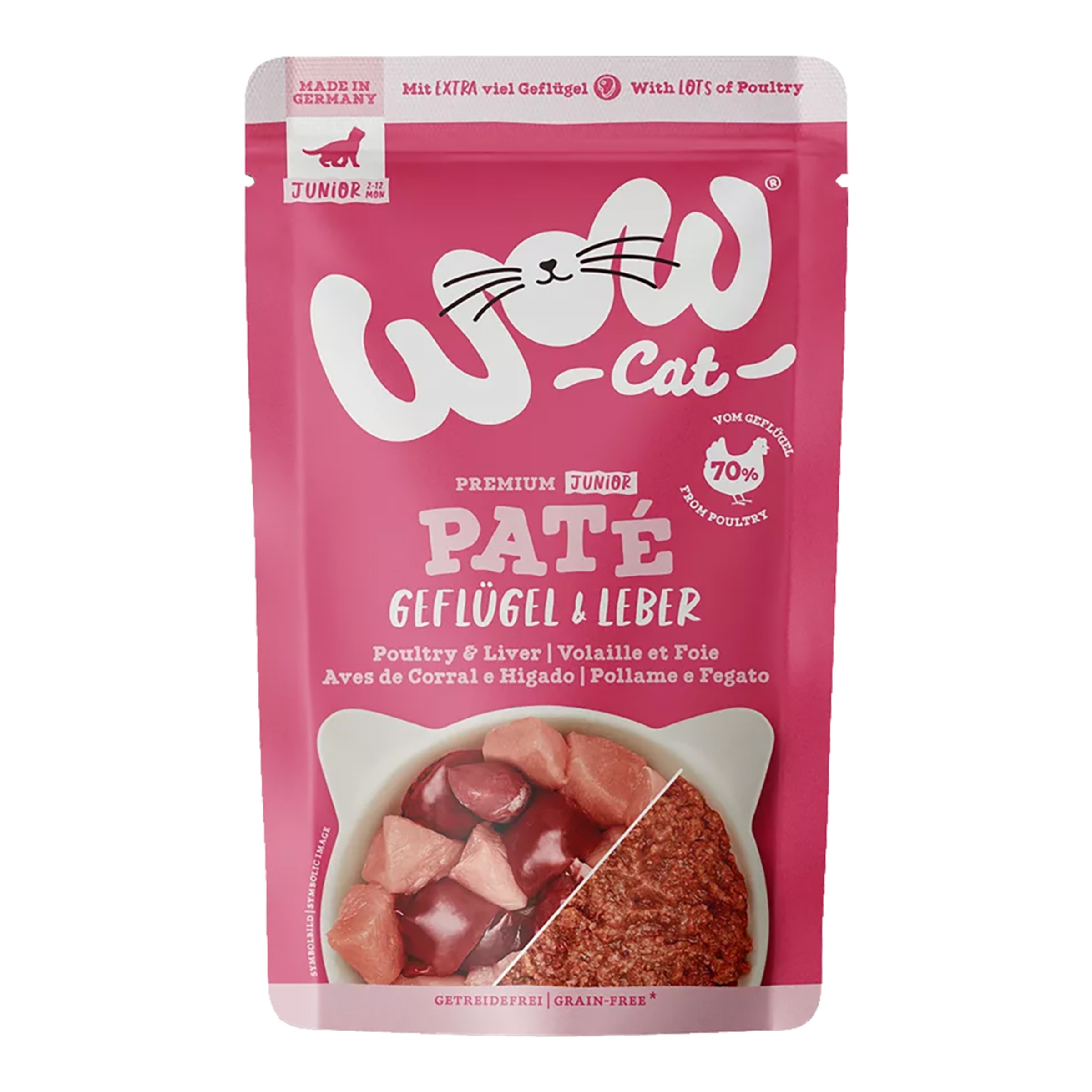 Imagen 0 de Comida húmeda para gatitos Wow aves de corral 125 g