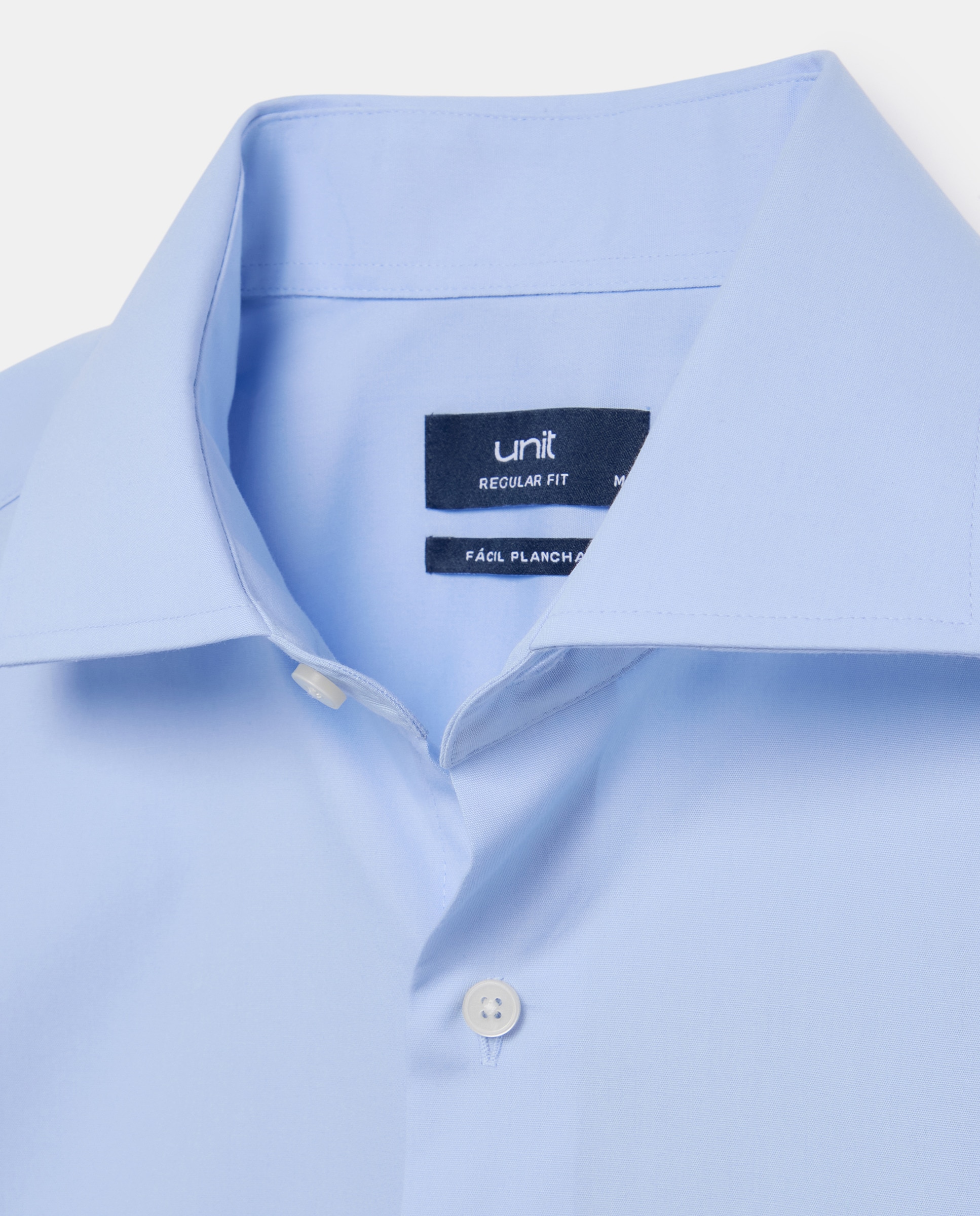 Camisa vestir hombre facil plancha classic fit 400 Azul-5