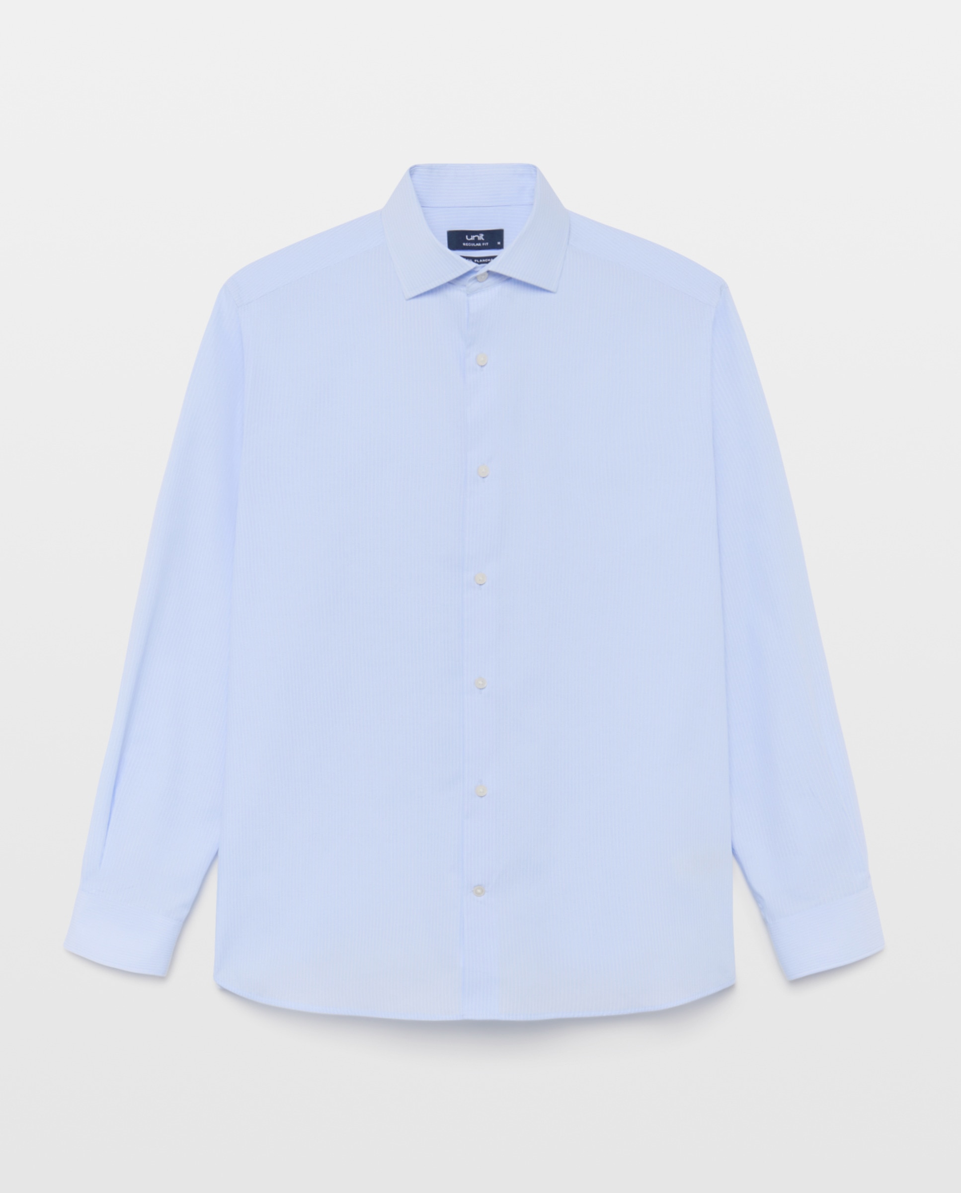 Camisa vestir hombre facil plancha classic fit 400 Azul-4