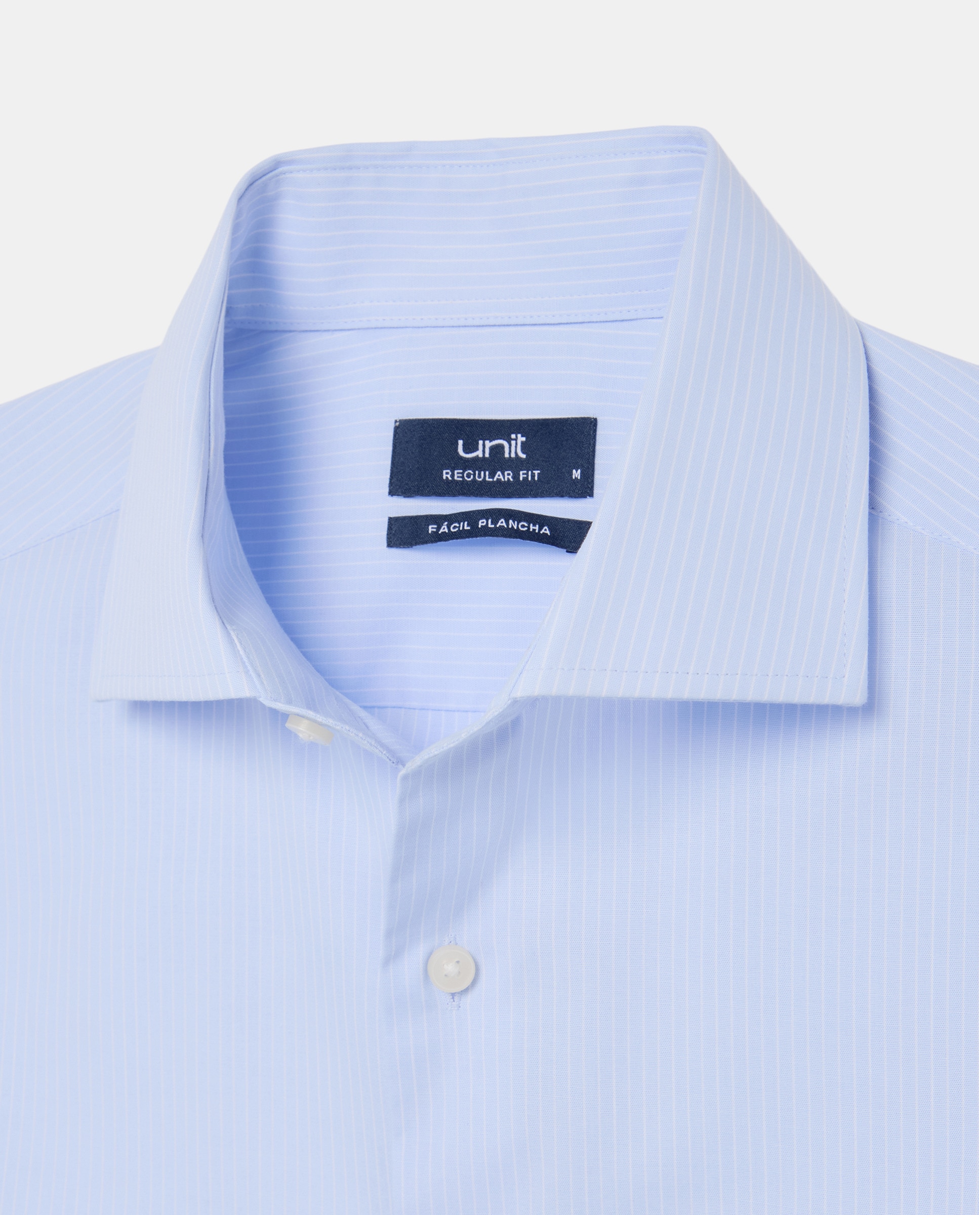 Camisa vestir hombre facil plancha classic fit 400 Azul-5